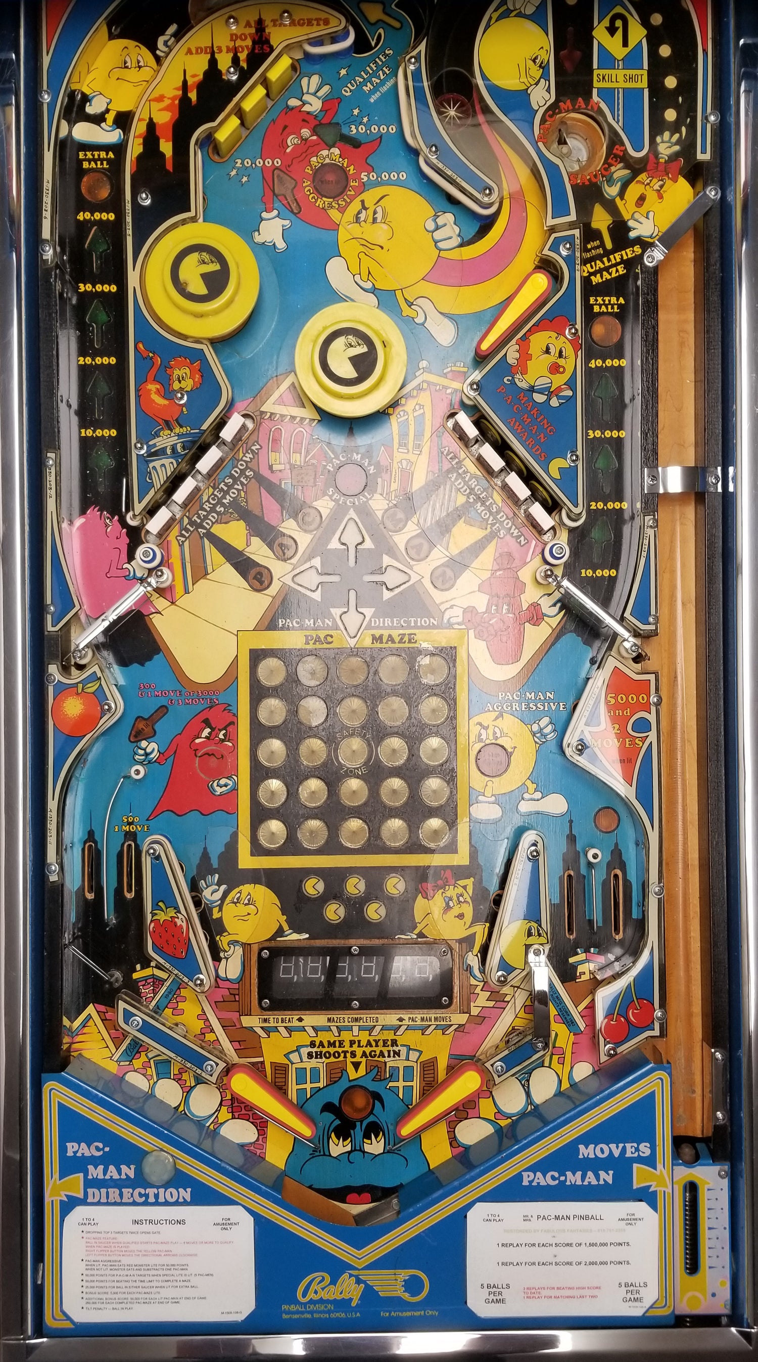 Mr. and Mrs. Pacman (FULLY RESTORED Bally 1982 - Pinball805