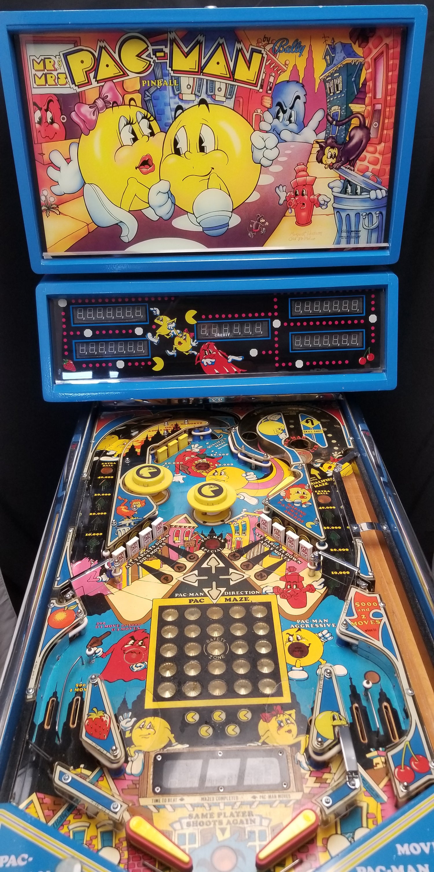 Mr. and Mrs. Pacman (FULLY RESTORED Bally 1982 - Pinball805