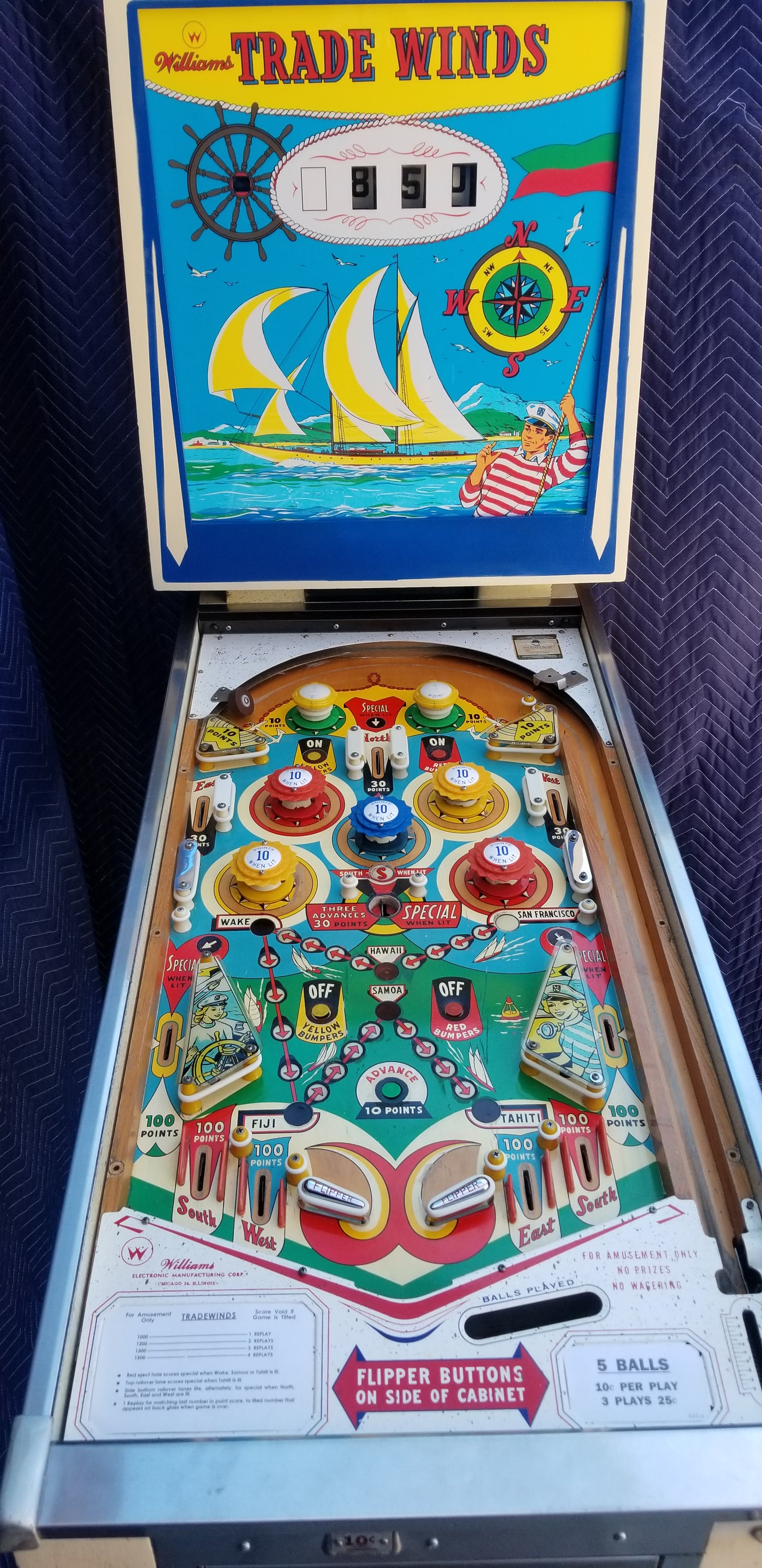 Trade Winds Williams 1962 - Pinball805