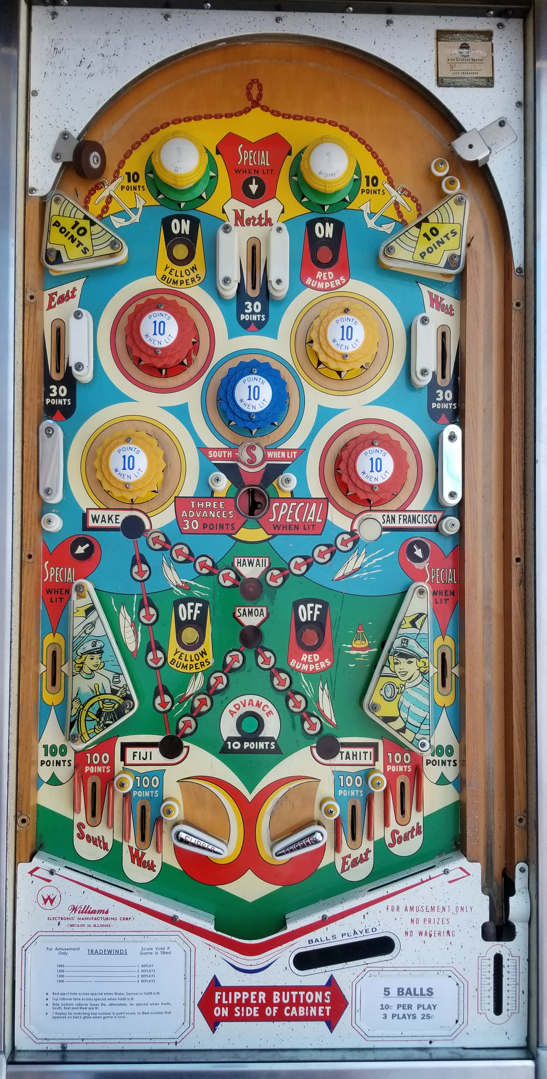 Trade Winds Williams 1962 - Pinball805