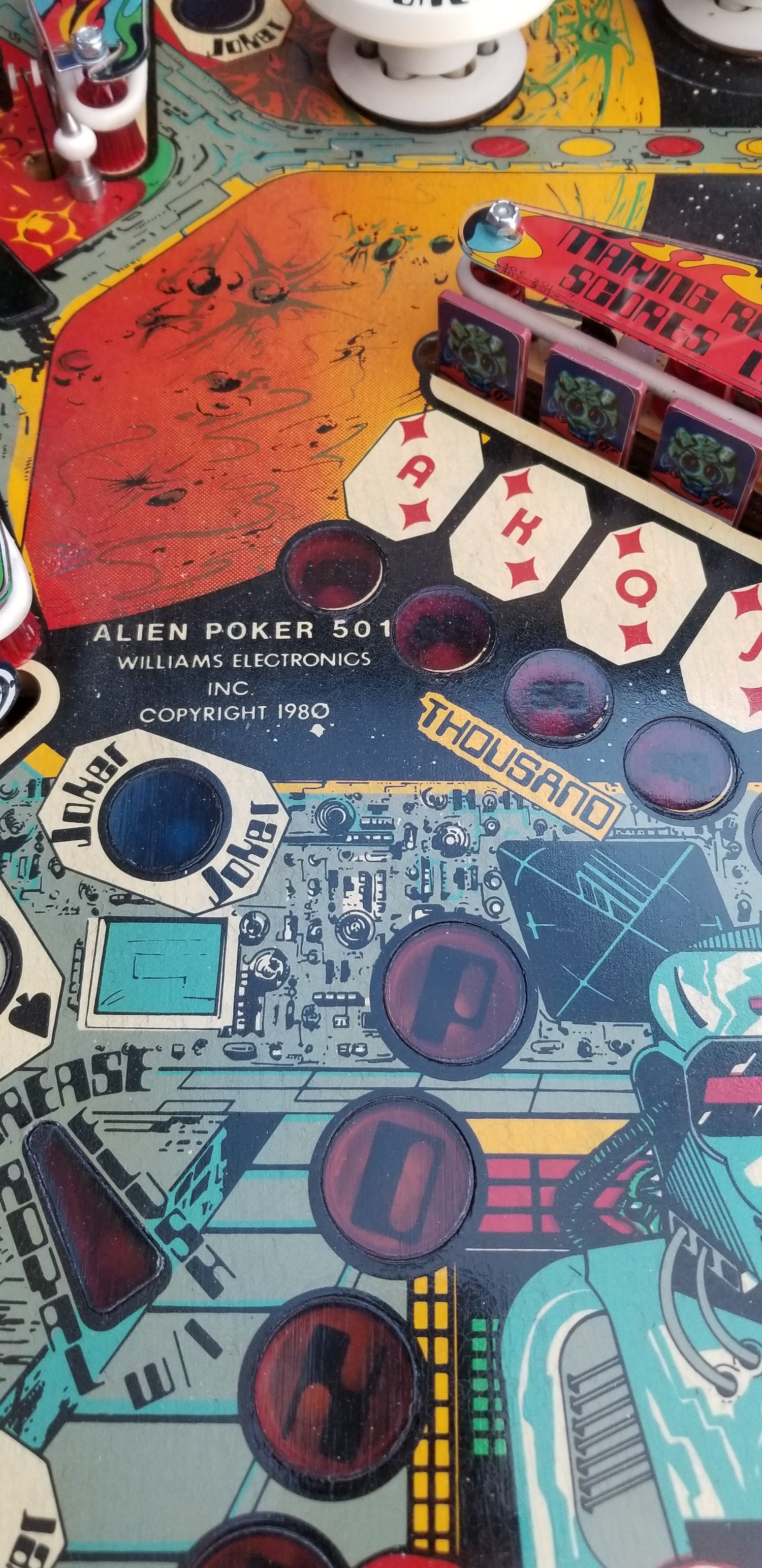 Alien Poker (FULLY RESTORED) Williams 1980 - Pinball805