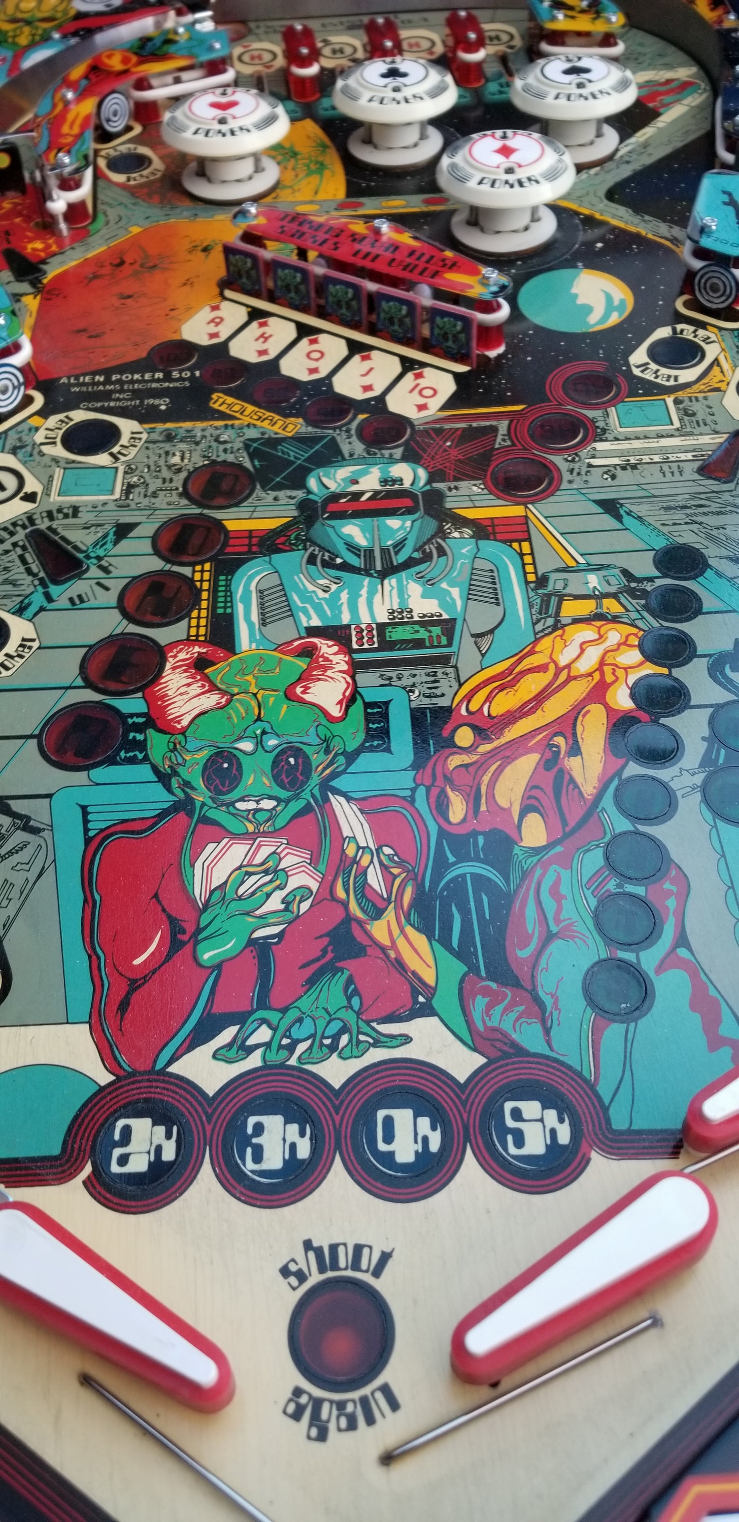 Alien Poker (FULLY RESTORED) Williams 1980 - Pinball805
