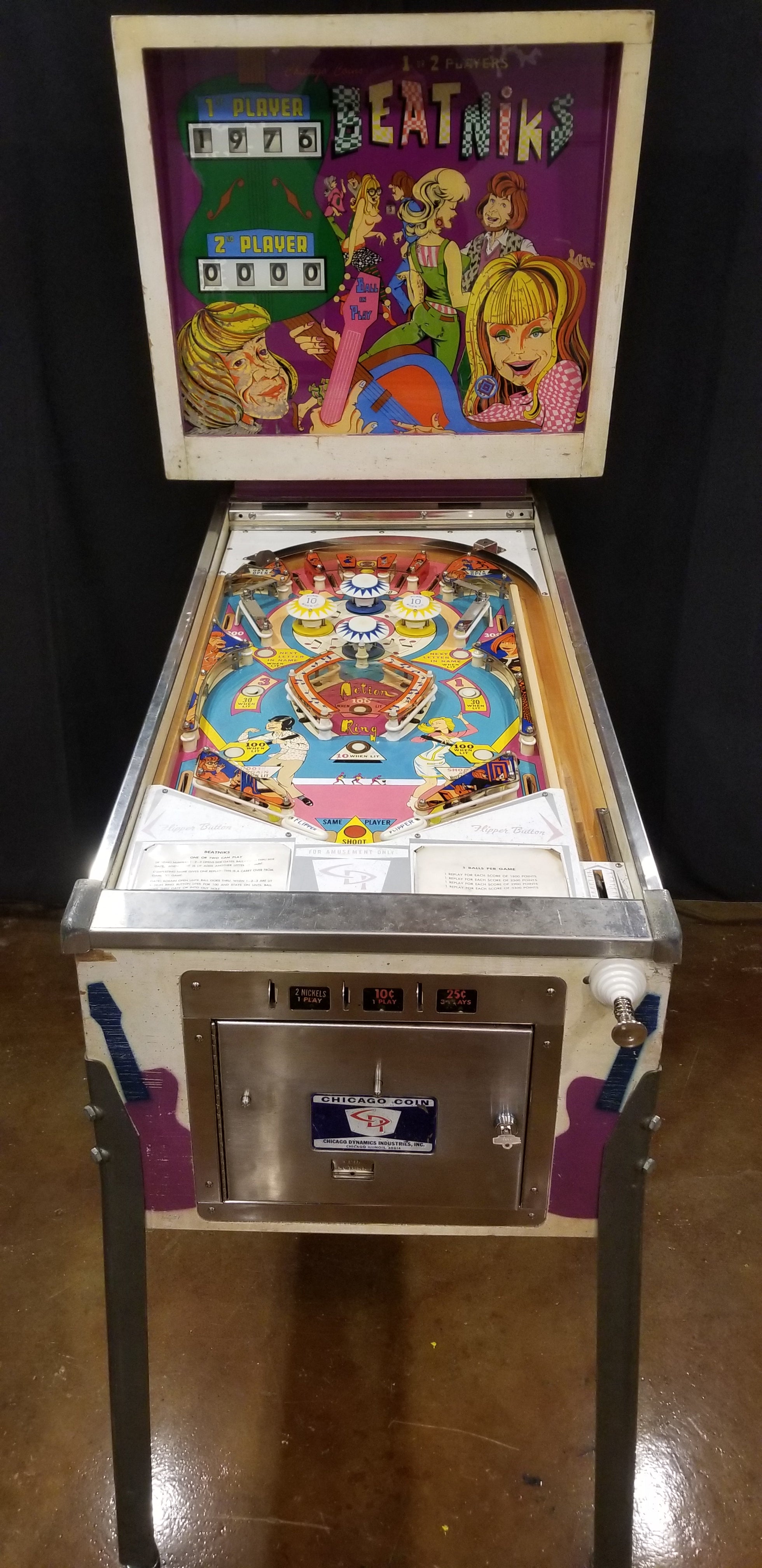 Beatniks Chicago Coin 1967 - Pinball805