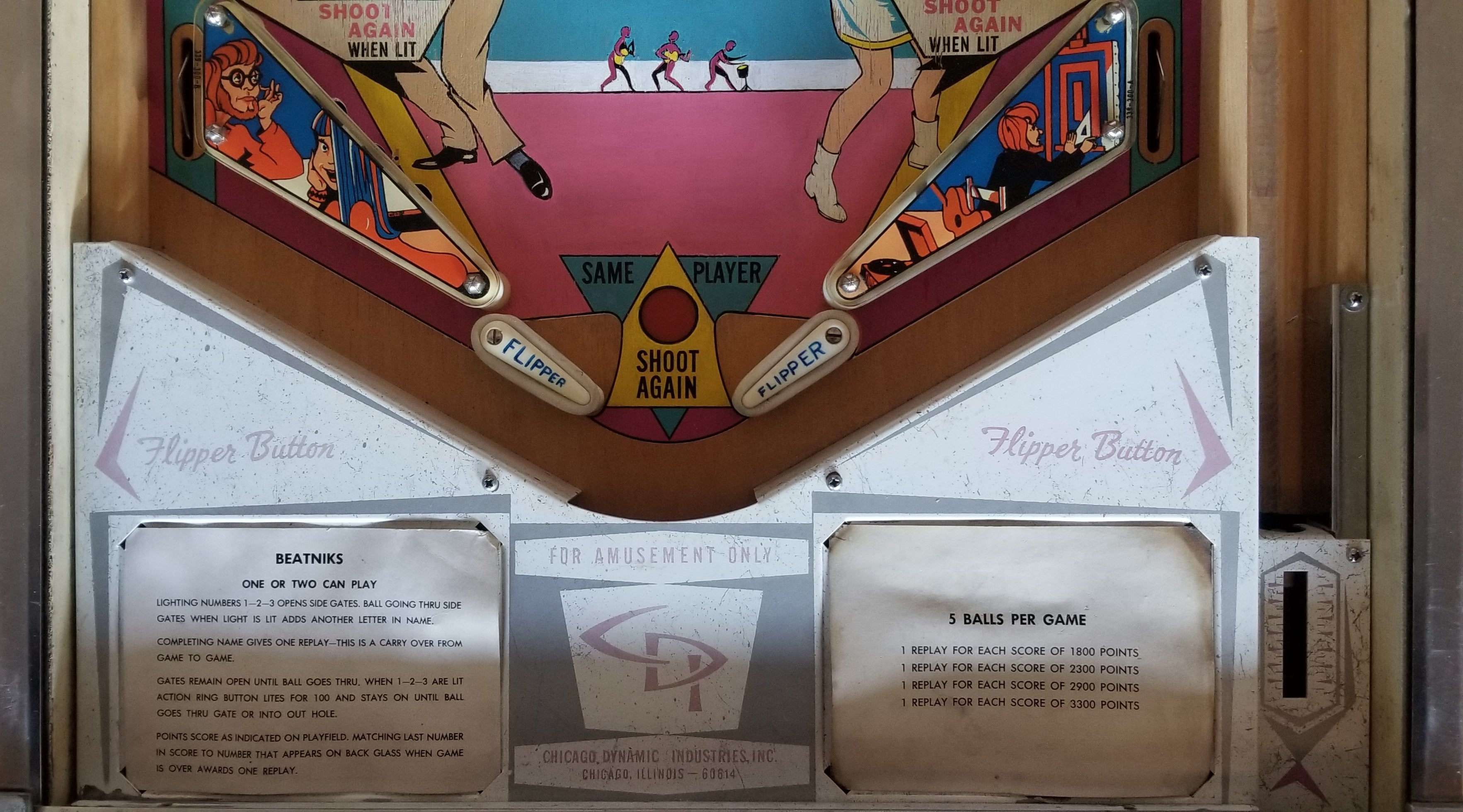 Beatniks Chicago Coin 1967 - Pinball805