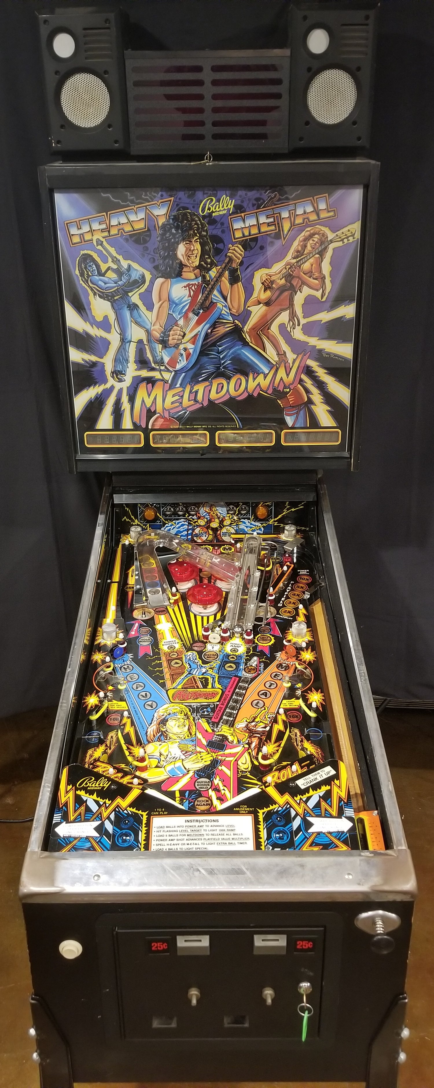 Heavy Metal Meltdown Bally Midway 1987 - Pinball805