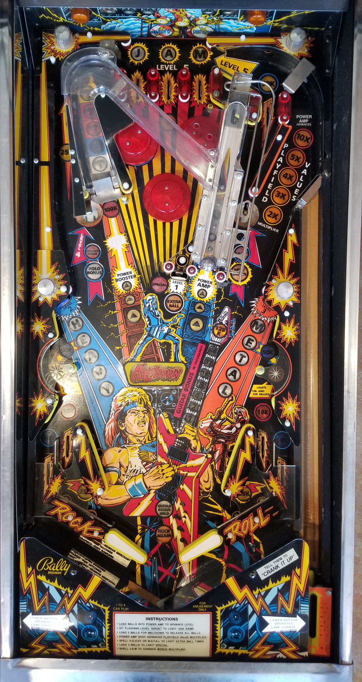 Heavy Metal Meltdown Bally Midway 1987 - Pinball805