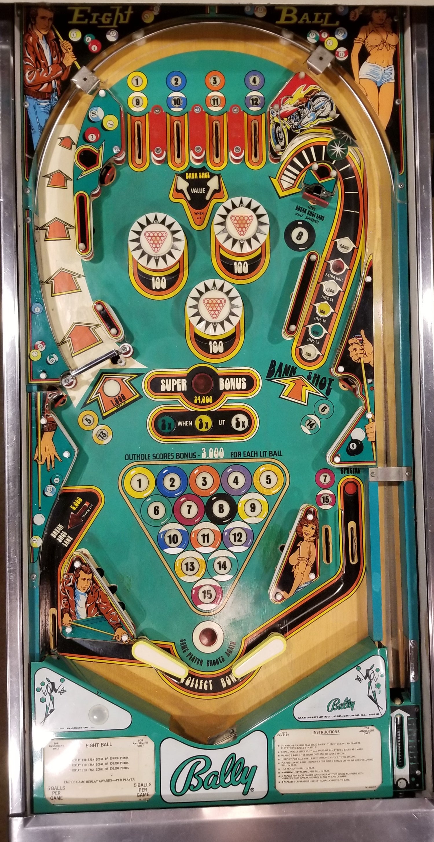Eight Ball Bally 1977 - Pinball805