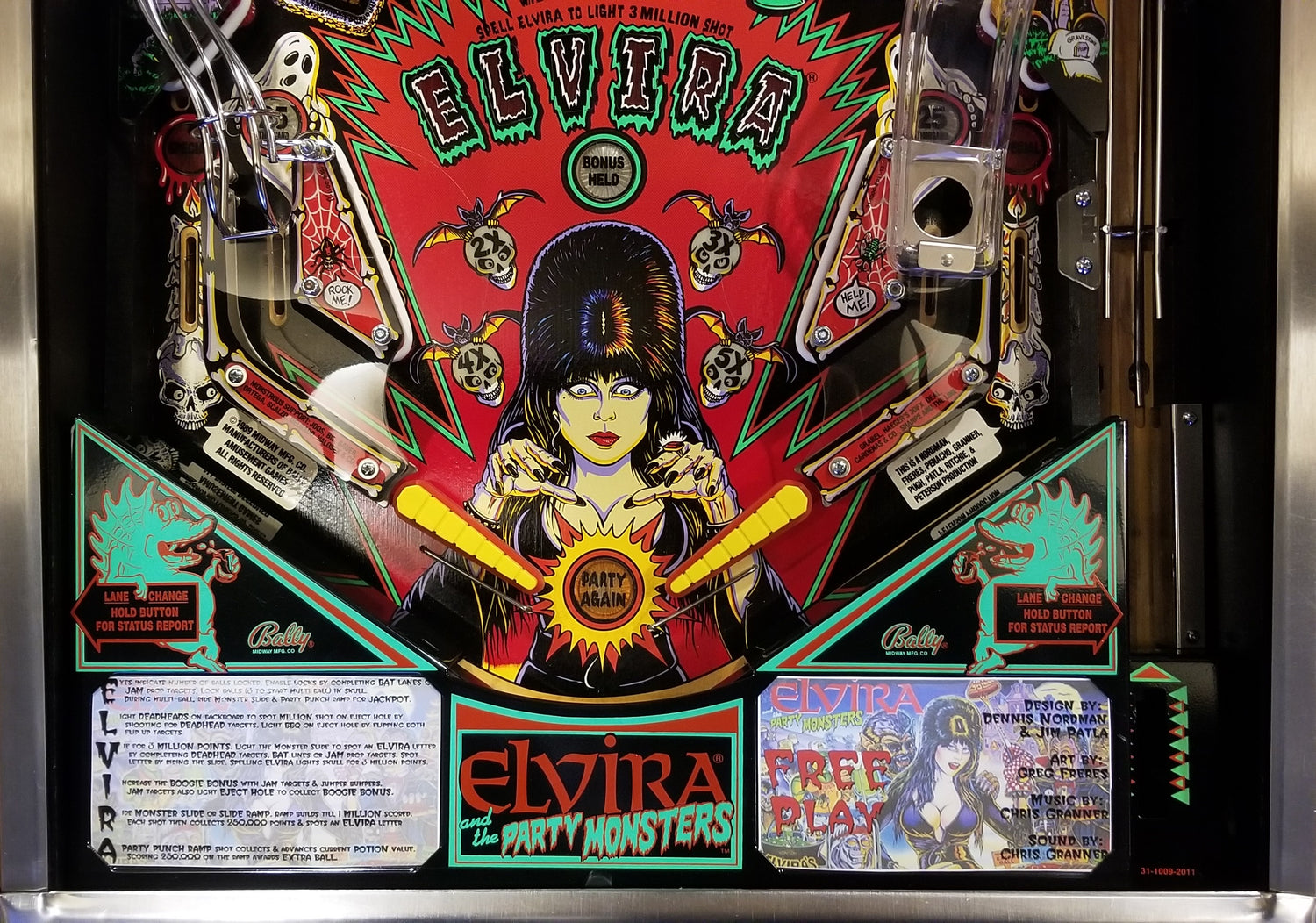 Elvira and the Party Monsters Bally 1989 - Pinball805