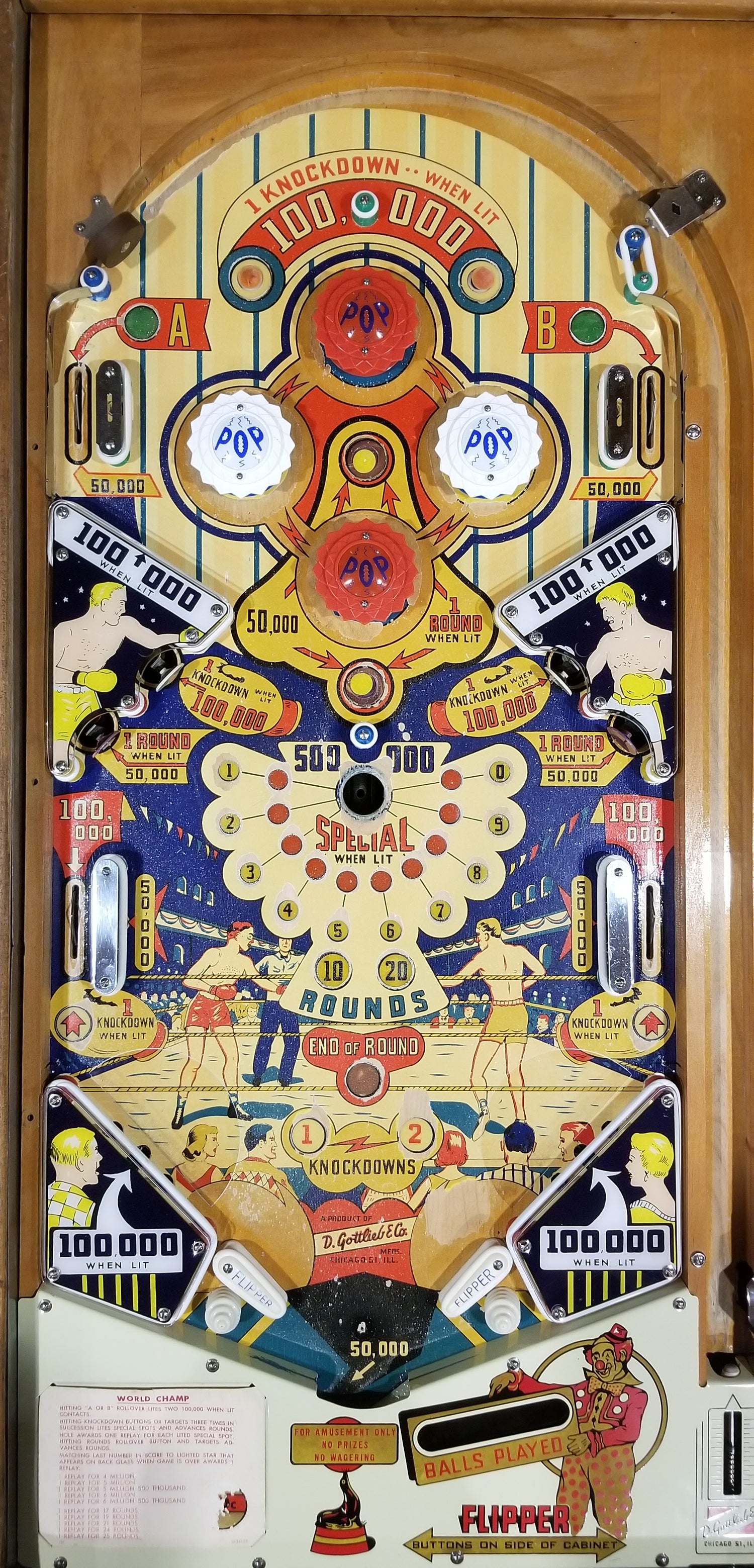 World Champ (Wood Rail) Gottlieb 1957 - Pinball805