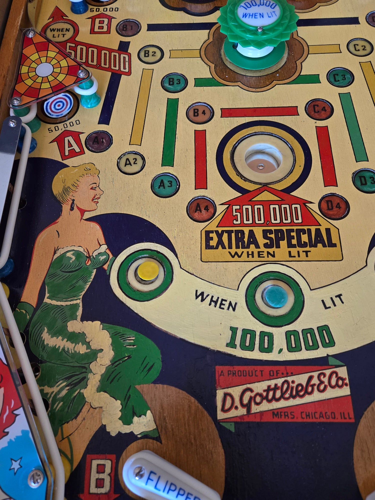 Wishing Well (Refurbished Wood Rail) Gottlieb 1955