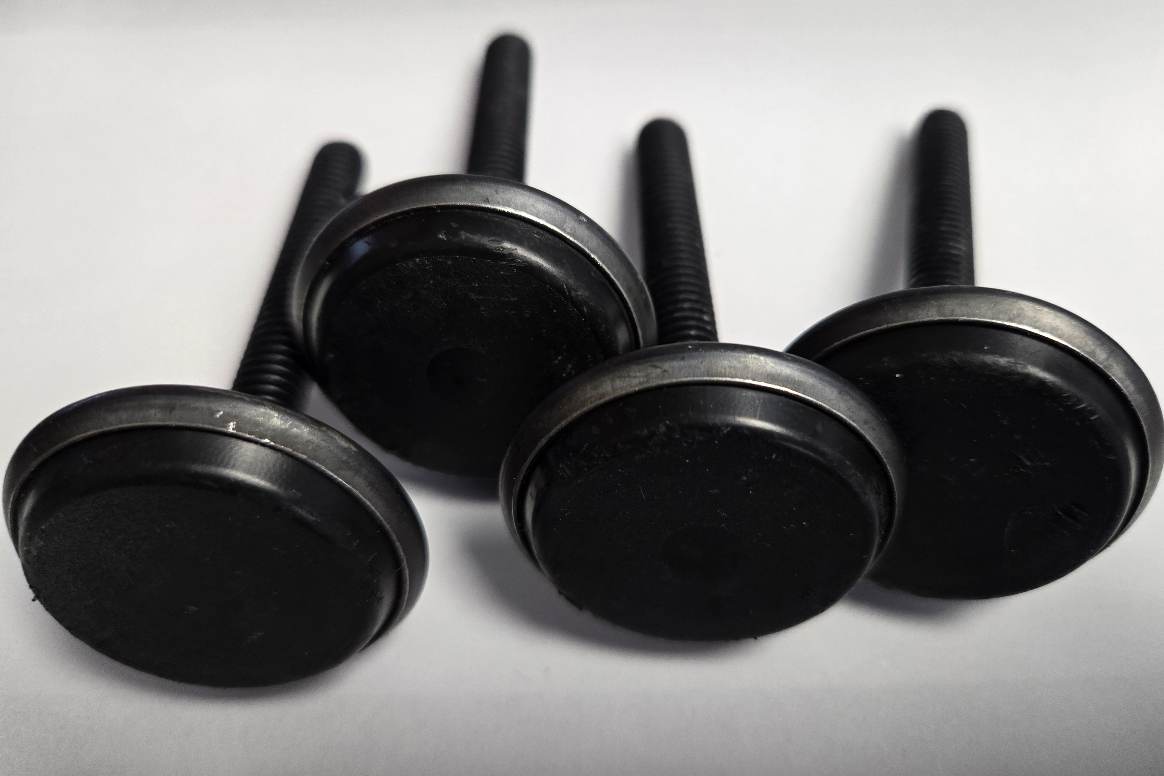 New Box of 200 Heavy Duty 2 1/2" Black Leg Levelers for Pinball & Arcade Cabinet Games