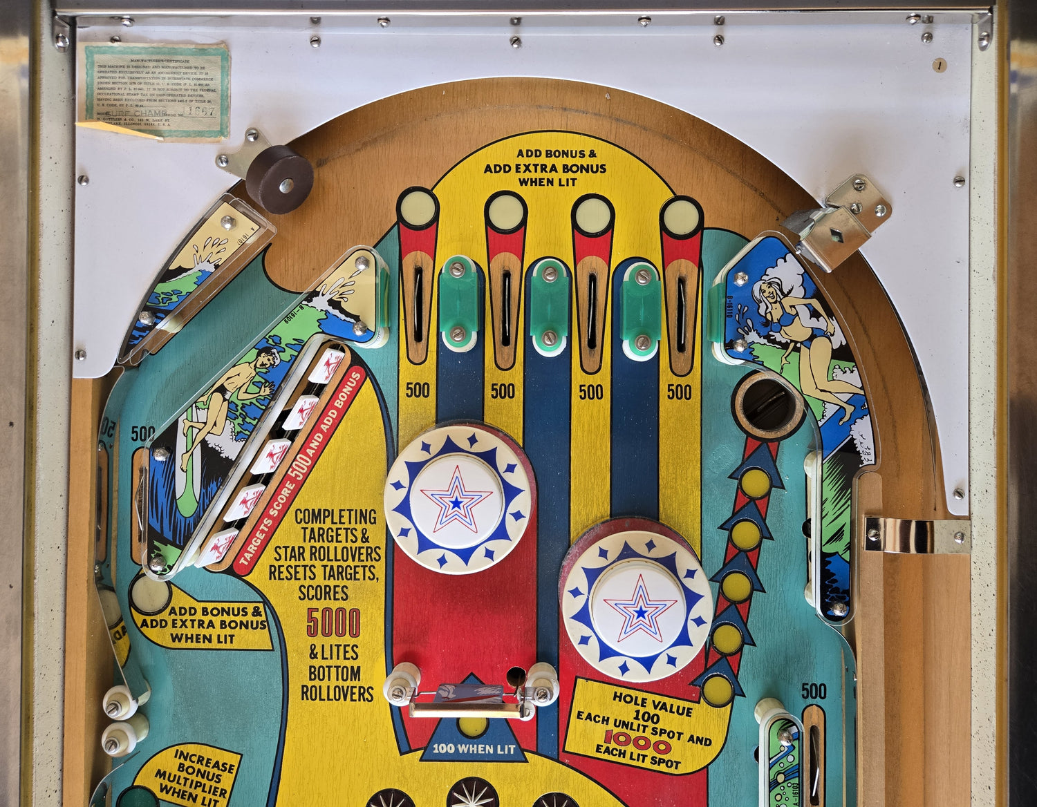 Surf Champ (Refurbished) Gottlieb 1976