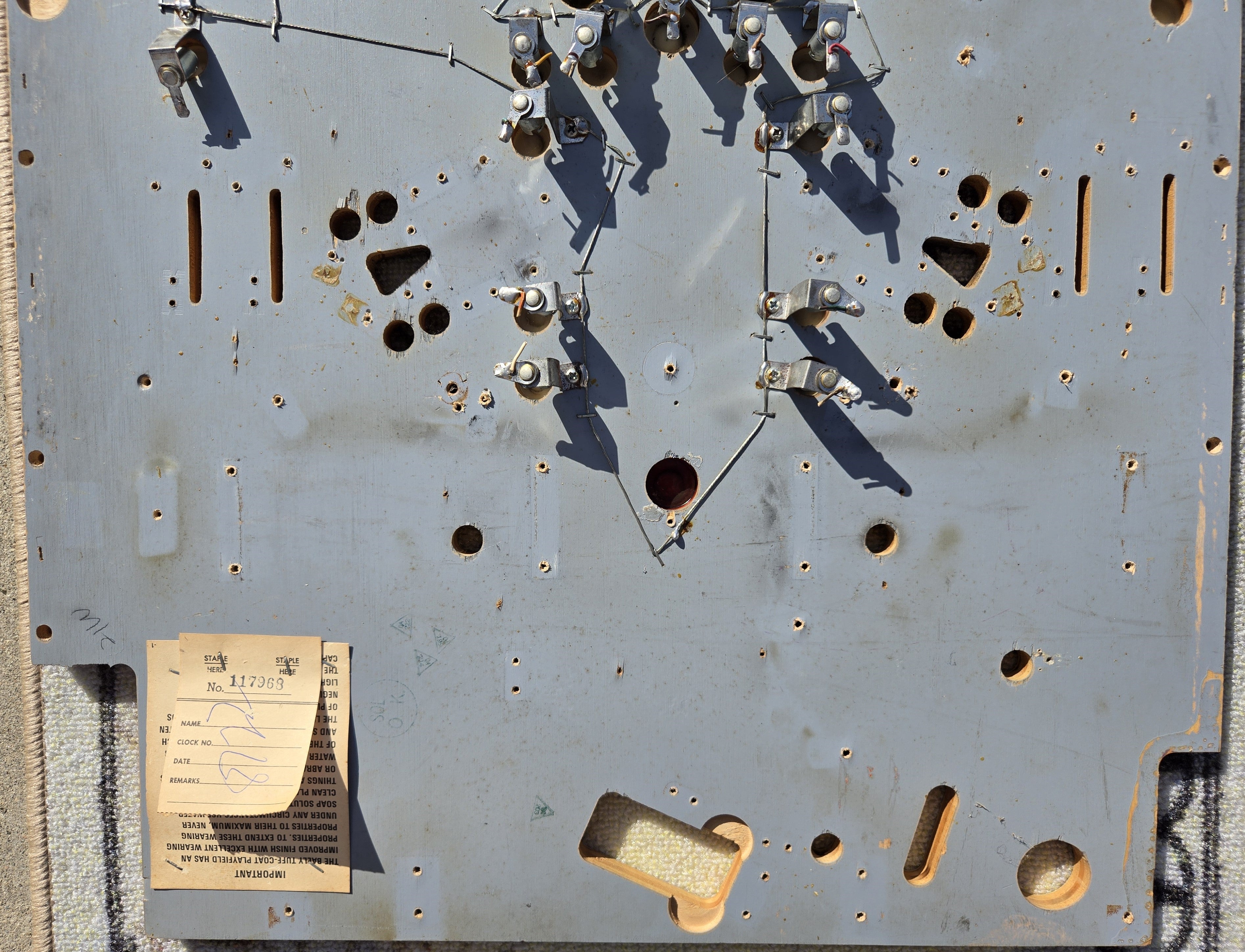 1978 Bally Playboy pinball mostly unpopulated playfield ONLY