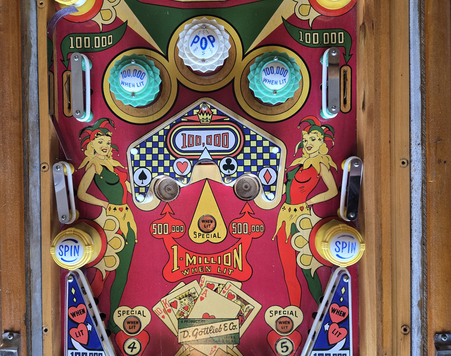 Royal Flush (Refurbished Wood Rail) Gottlieb 1957