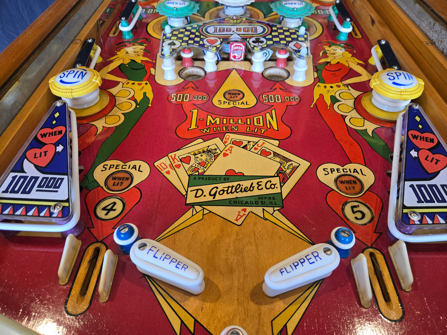 Royal Flush (Refurbished Wood Rail) Gottlieb 1957