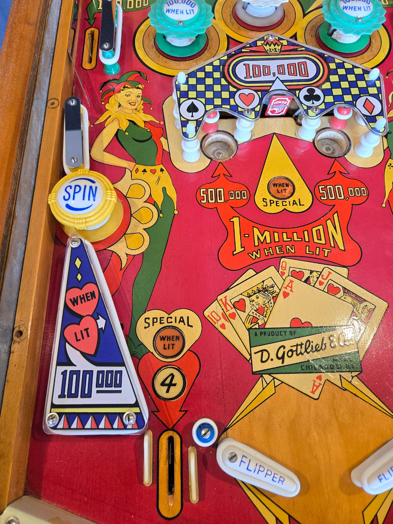 Royal Flush (Refurbished Wood Rail) Gottlieb 1957