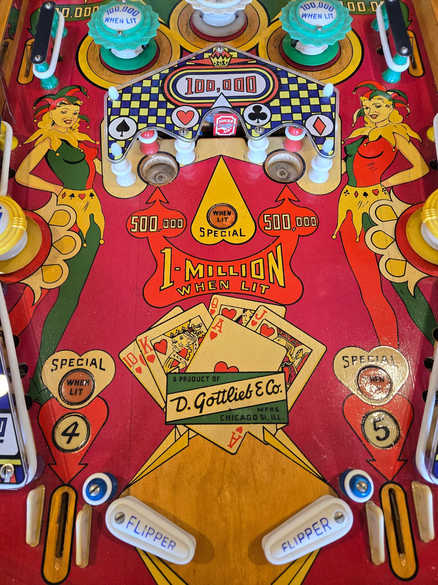 Royal Flush (Refurbished Wood Rail) Gottlieb 1957