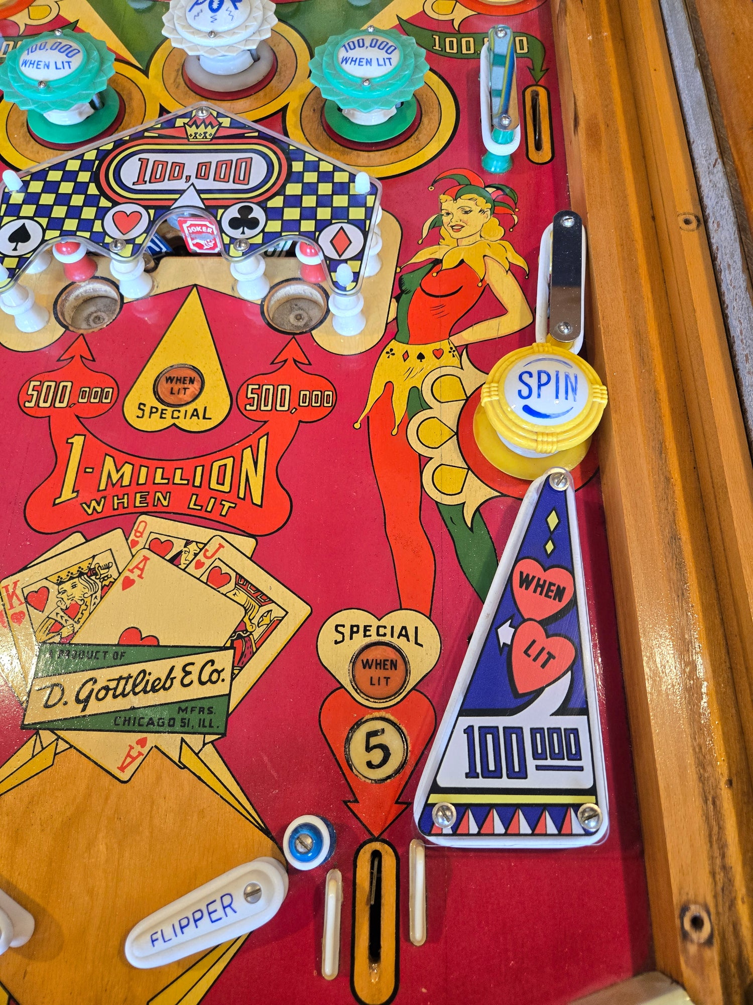 Royal Flush (Refurbished Wood Rail) Gottlieb 1957