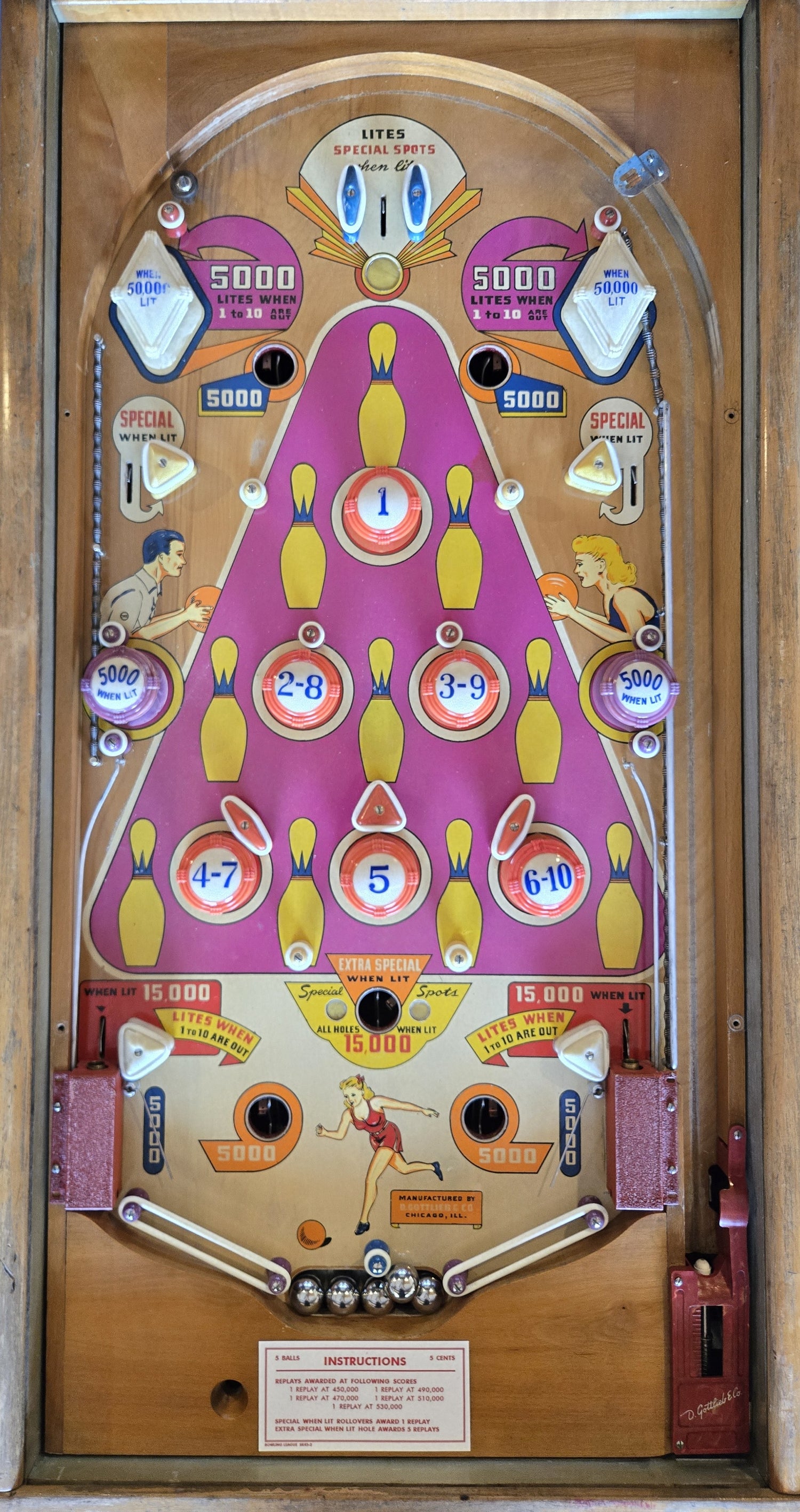 Bowling League (Flipperless) Gottlieb 1947