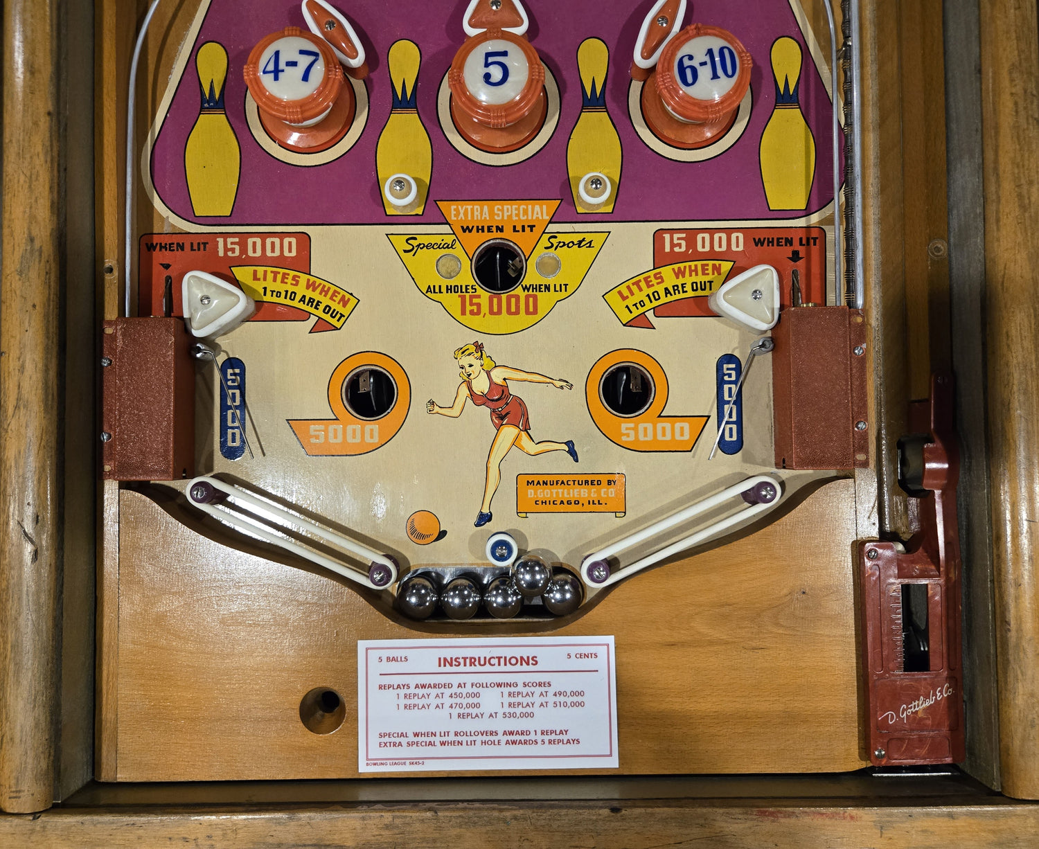 Bowling League (Flipperless) Gottlieb 1947