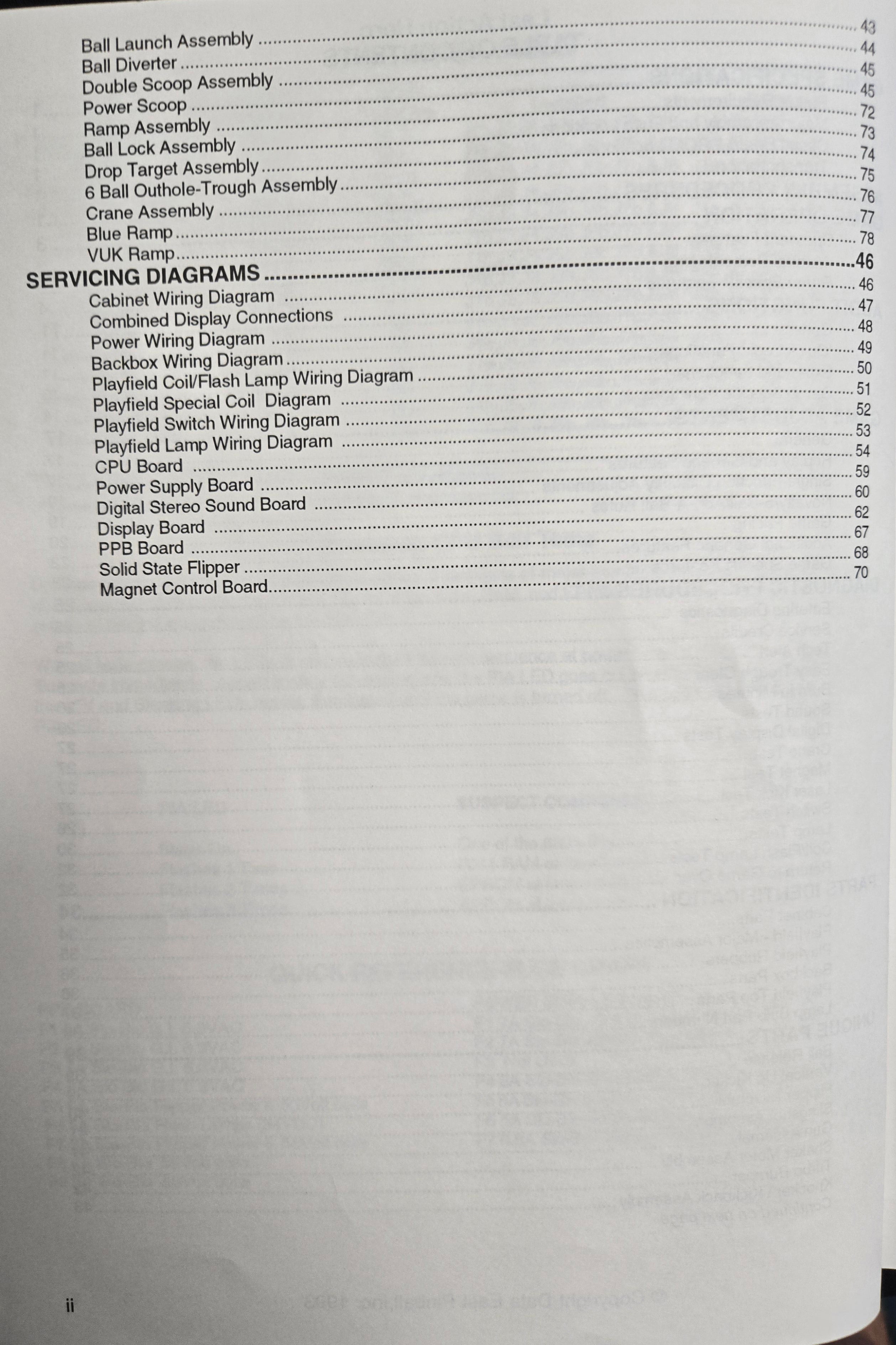 Original 1993 Data East Last Action Hero Pinball Manual & Schematics