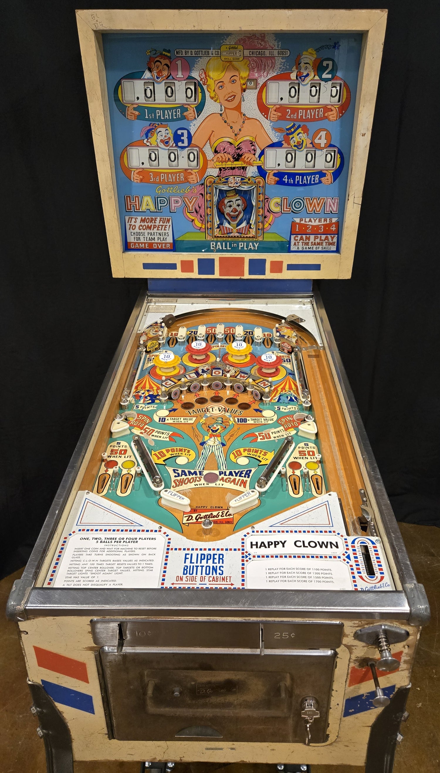 Happy Clown (Refurbished) Gottlieb 1964