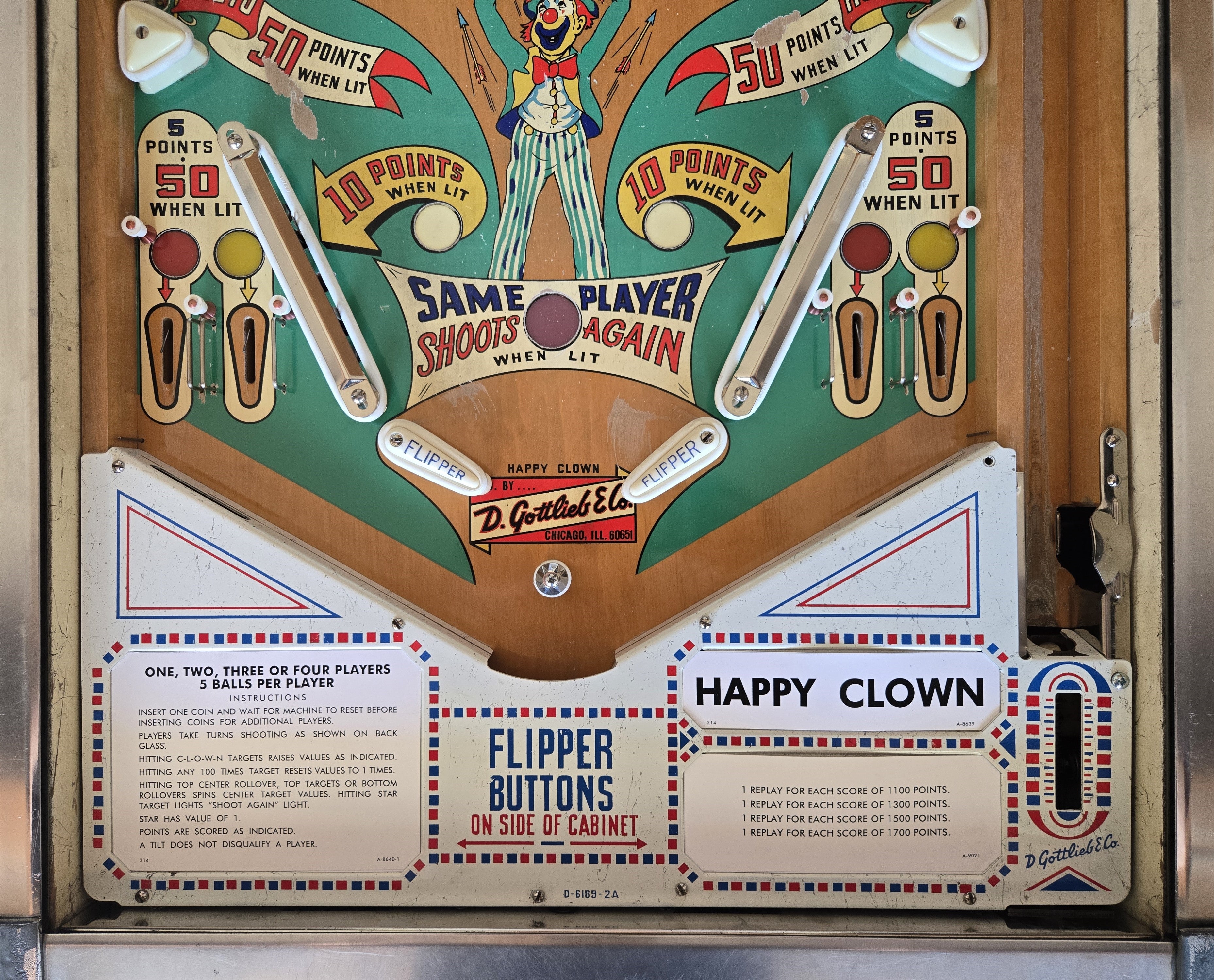 Happy Clown (Refurbished) Gottlieb 1964