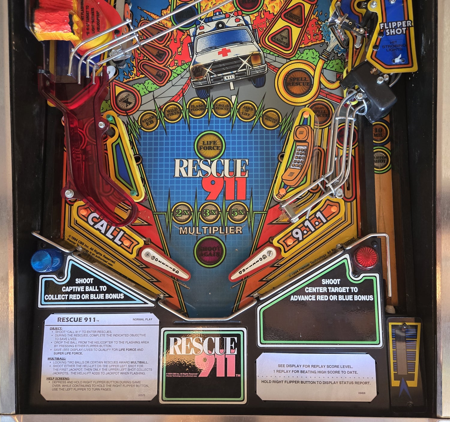 Rescue 911 (Refurbished) Gottlieb 1994