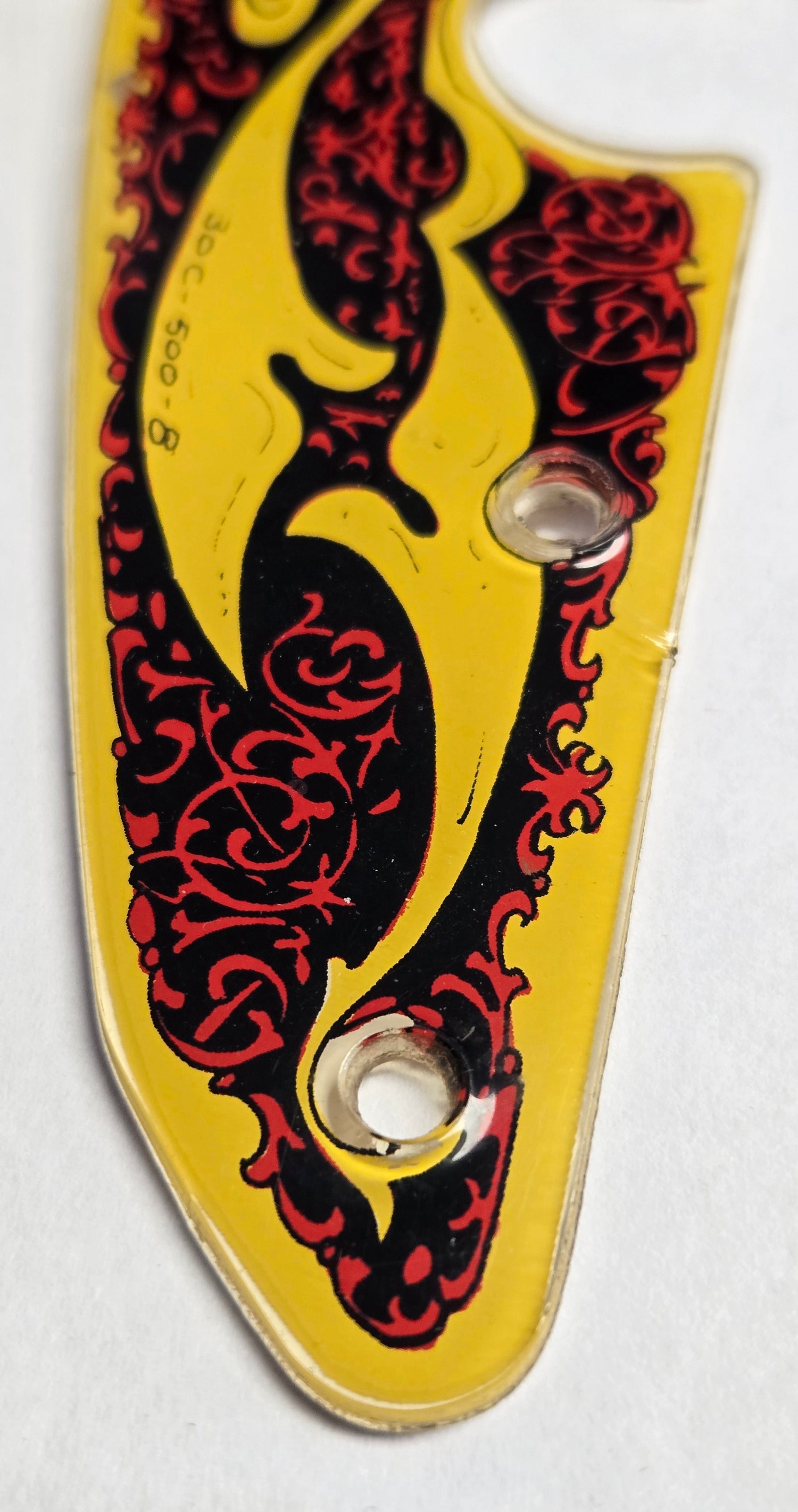 Black Knight Pinball (Williams, 1980) Original Playfield Plastic 30C-500-8 (Slightly Damaged)