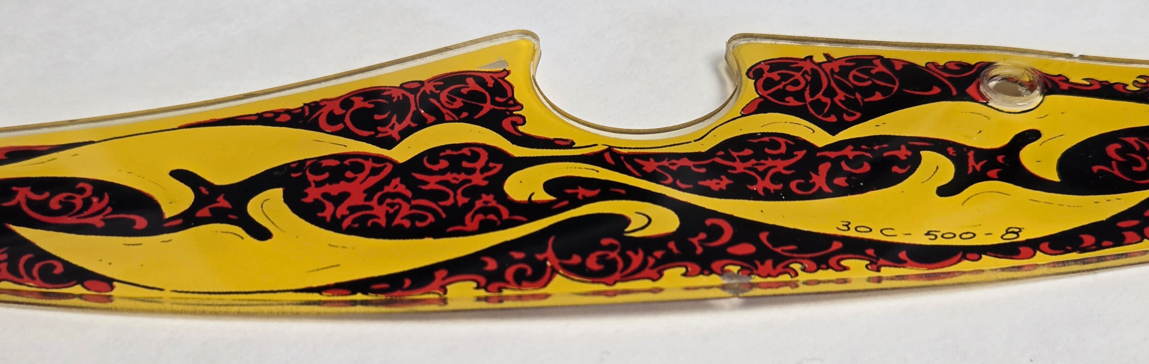 Black Knight Pinball (Williams, 1980) Original Playfield Plastic 30C-500-8 (Slightly Damaged)