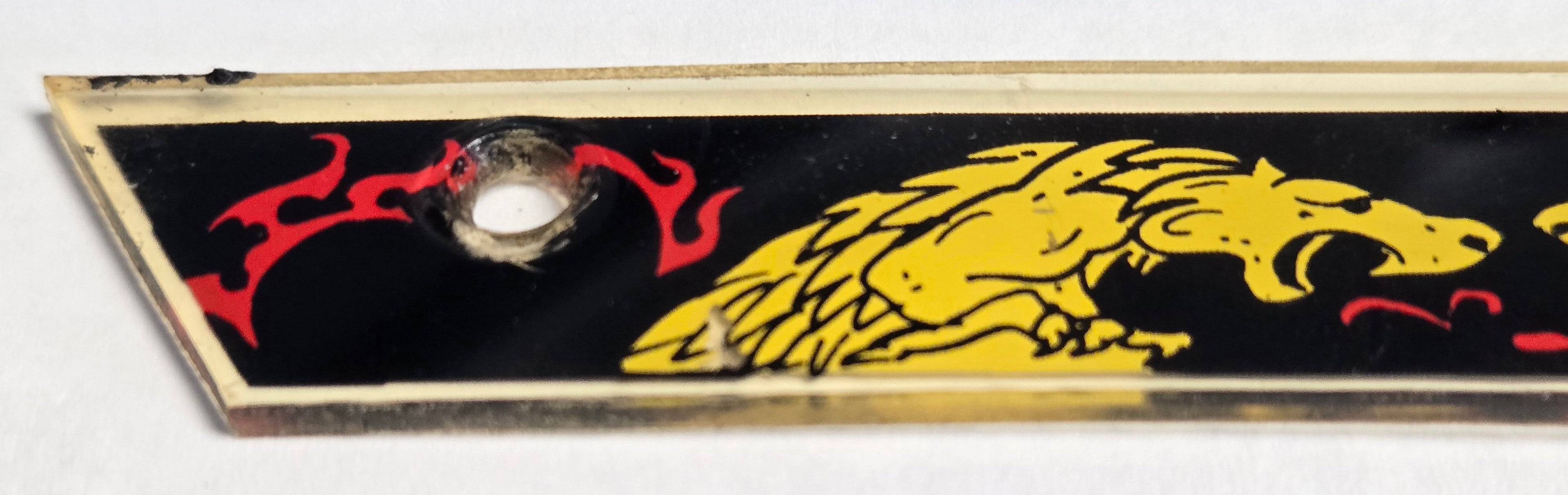 Black Knight Pinball (Williams, 1980) Original Playfield Plastic 30C-500-16