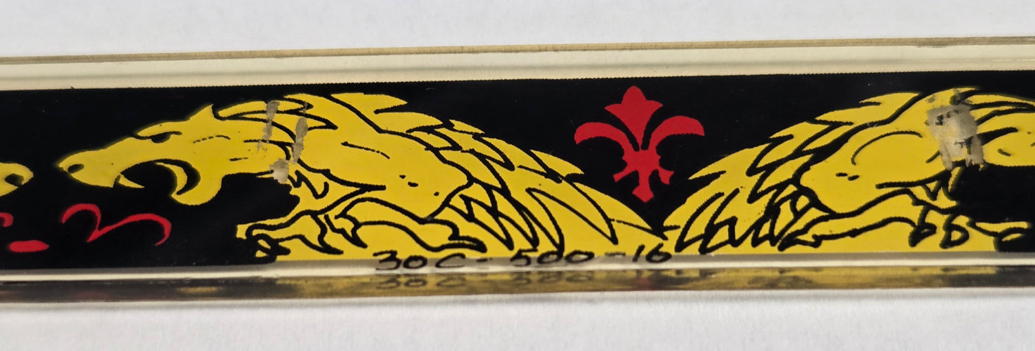 Black Knight Pinball (Williams, 1980) Original Playfield Plastic 30C-500-16