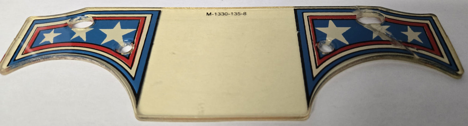 Evel Knievel Pinball (Bally, 1977) Original Playfield Plastic M-1330-135-8 (Slightly Damaged)