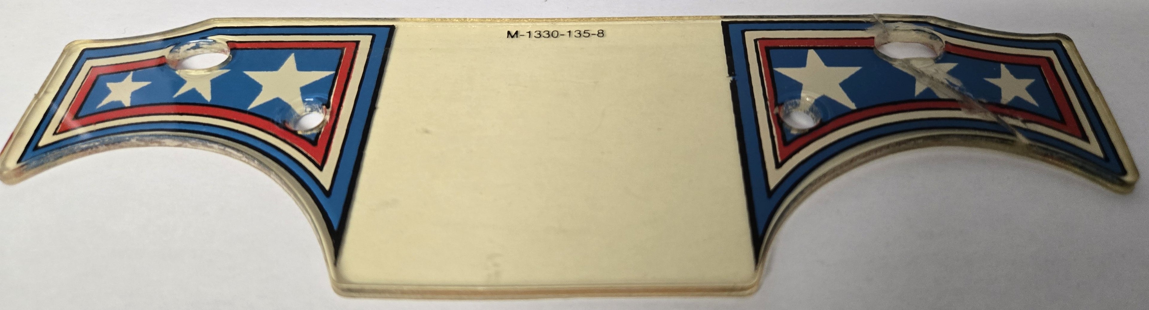 Evel Knievel Pinball (Bally, 1977) Original Playfield Plastic M-1330-135-8 (Slightly Damaged)