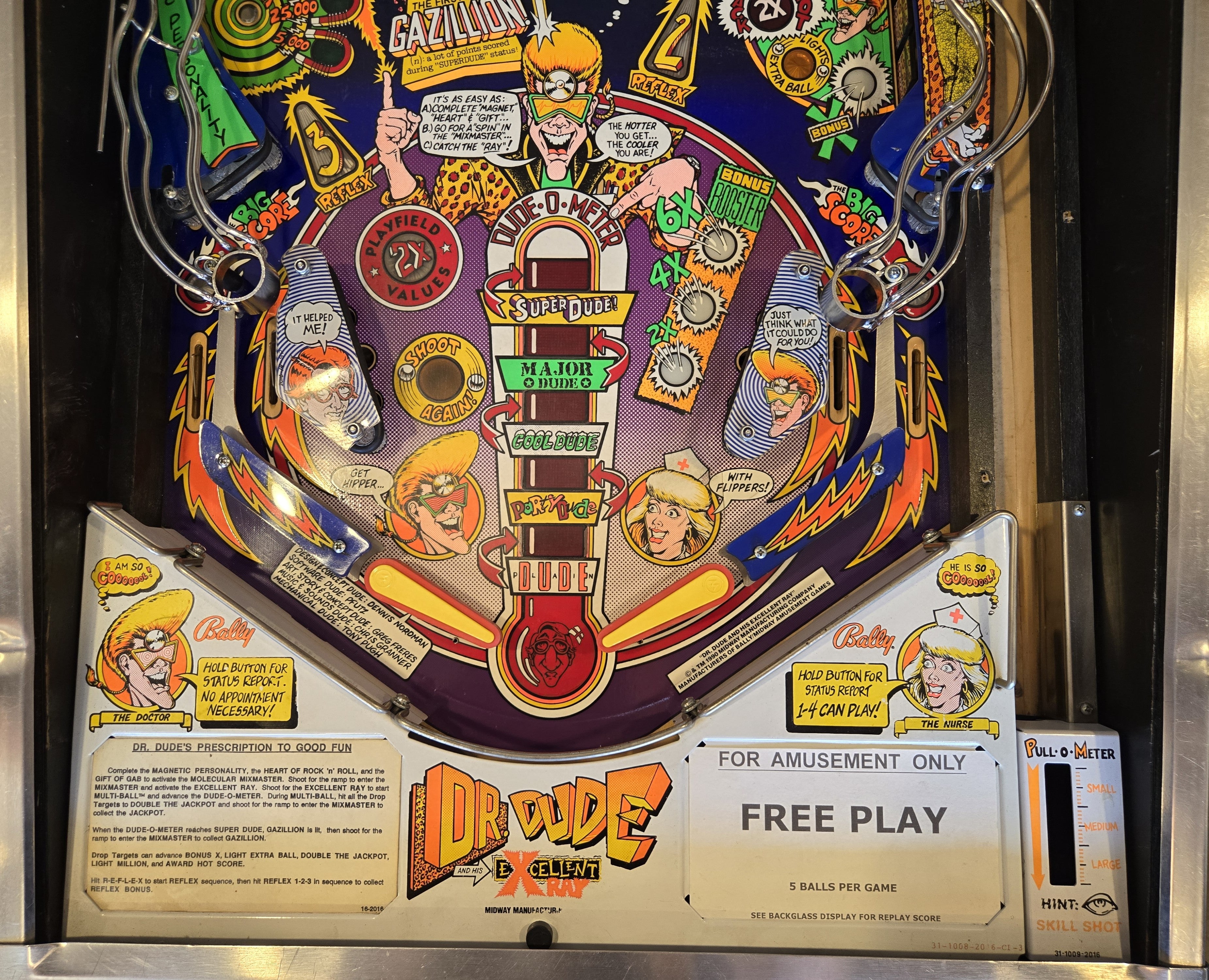 Dr. Dude and His Excellent Ray (Refurbished) Bally 1990