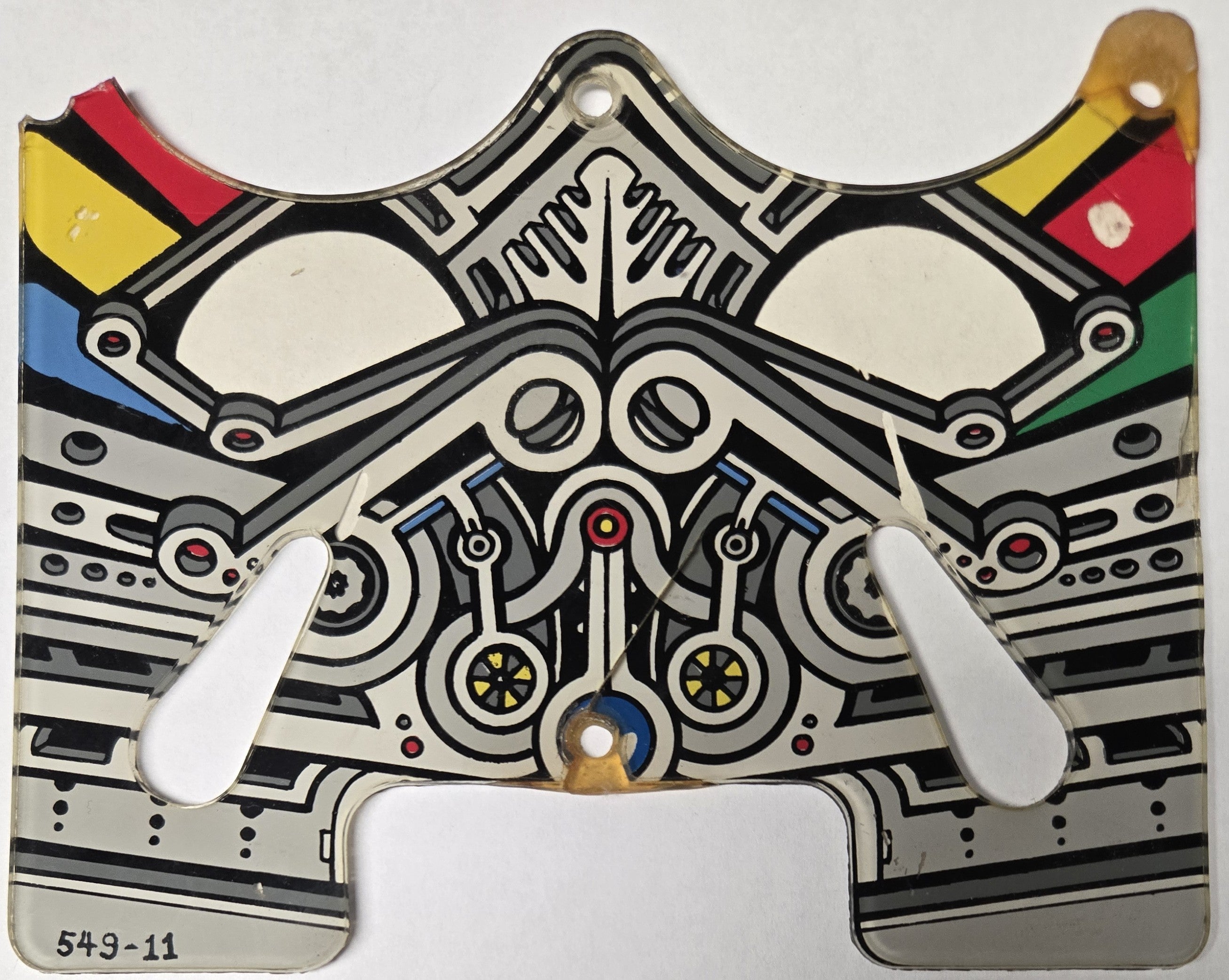 Pinbot Pinball (Williams, 1986) Original Playfield Plastic 549-11