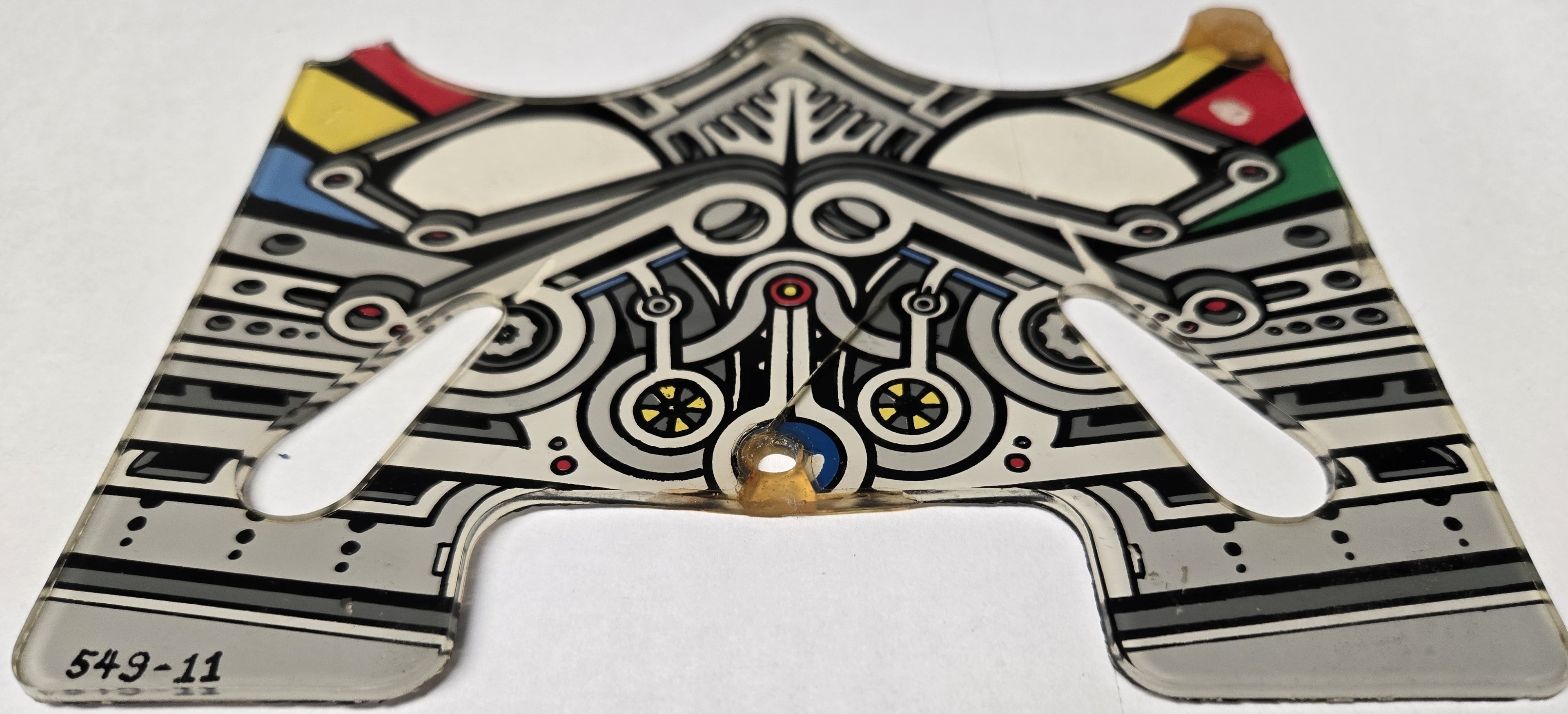 Pinbot Pinball (Williams, 1986) Original Playfield Plastic 549-11