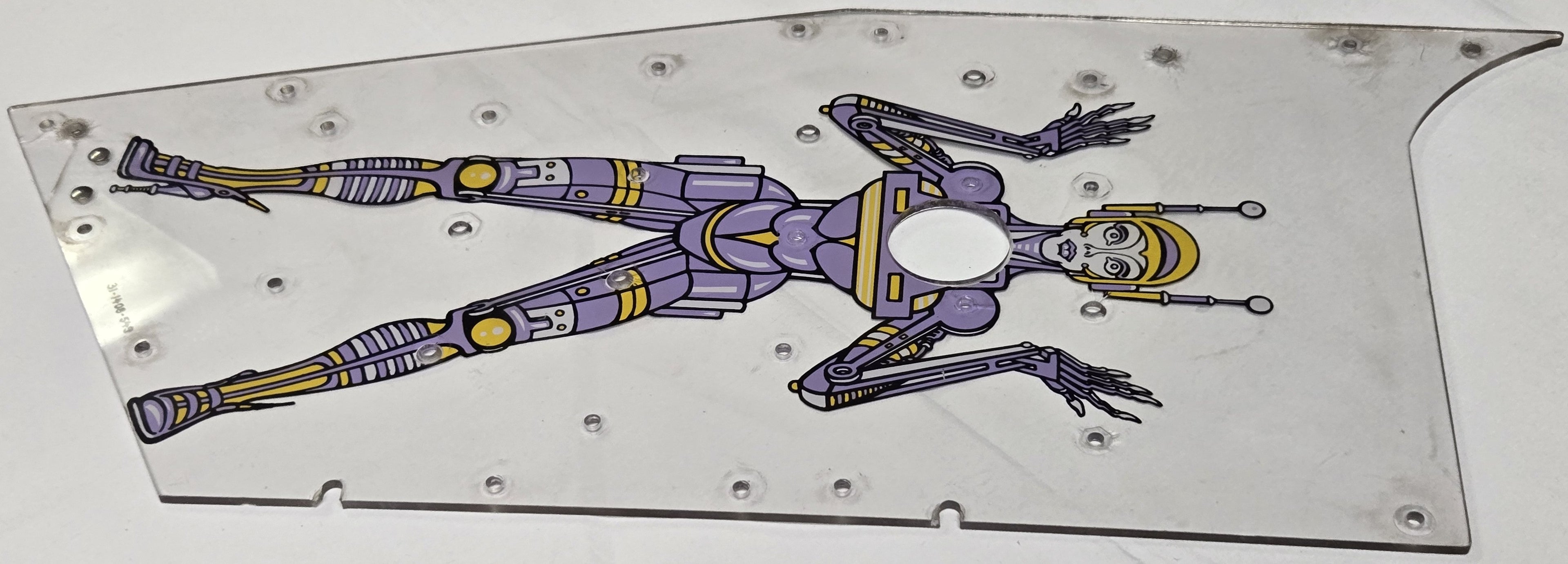 Pinbot Pinball (Williams, 1986) Original Playfield Plastic 31-1408-549 - Mini Playfield