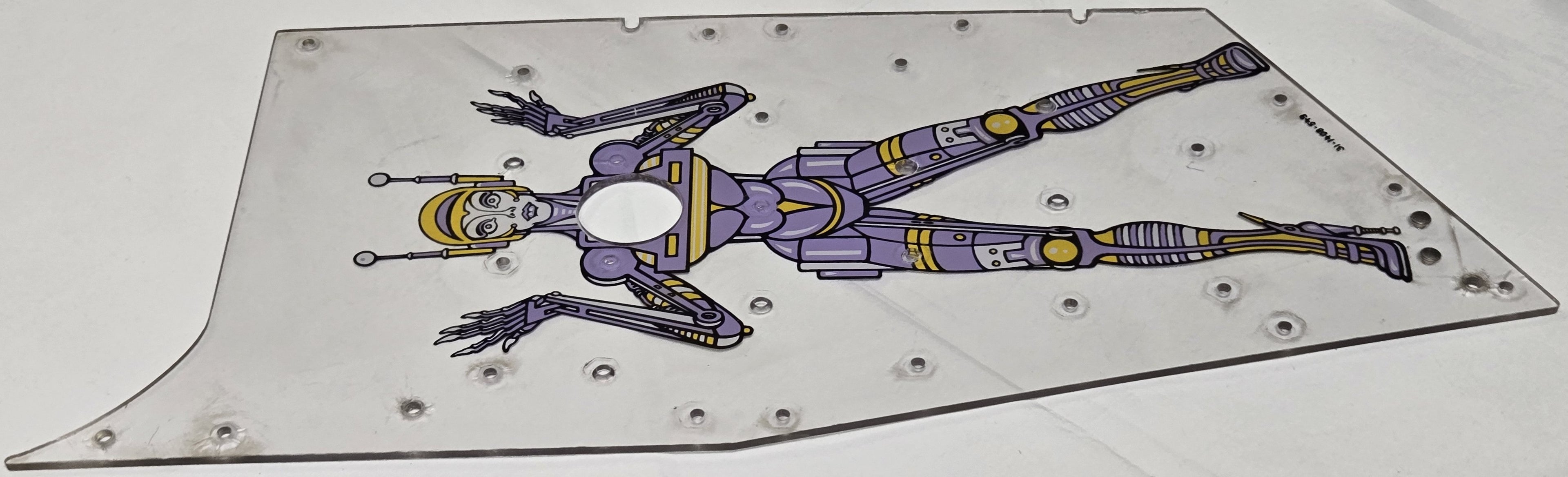 Pinbot Pinball (Williams, 1986) Original Playfield Plastic 31-1408-549 - Mini Playfield