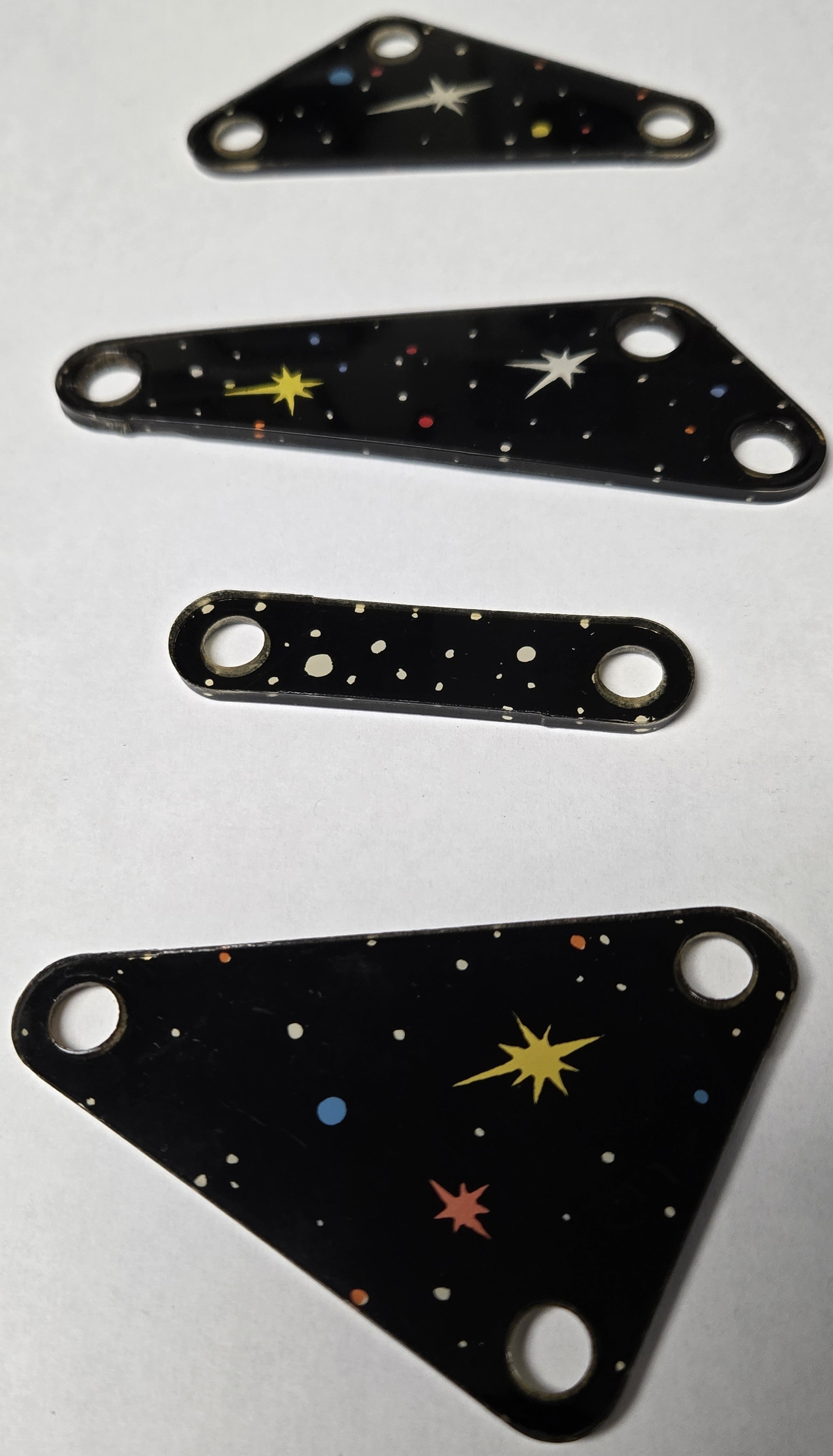 Pinbot Pinball (Williams, 1986) Original Playfield Plastic 549-XX (Set of 4)