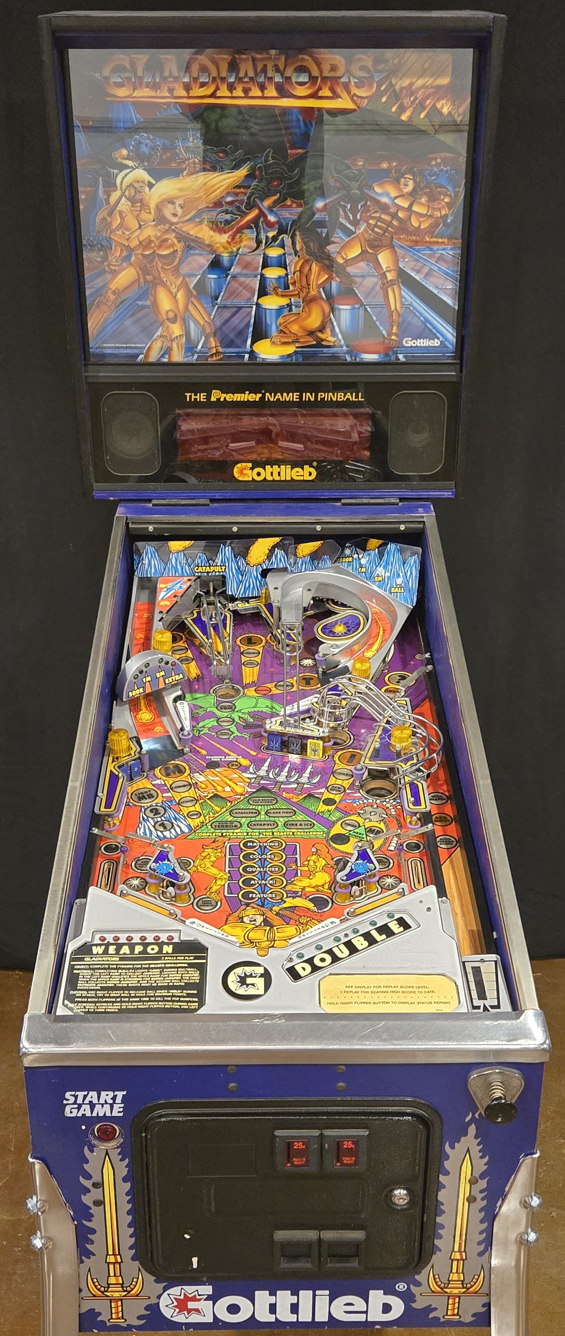 Gladiators (Refurbished) Gottlieb (Premier) 1993