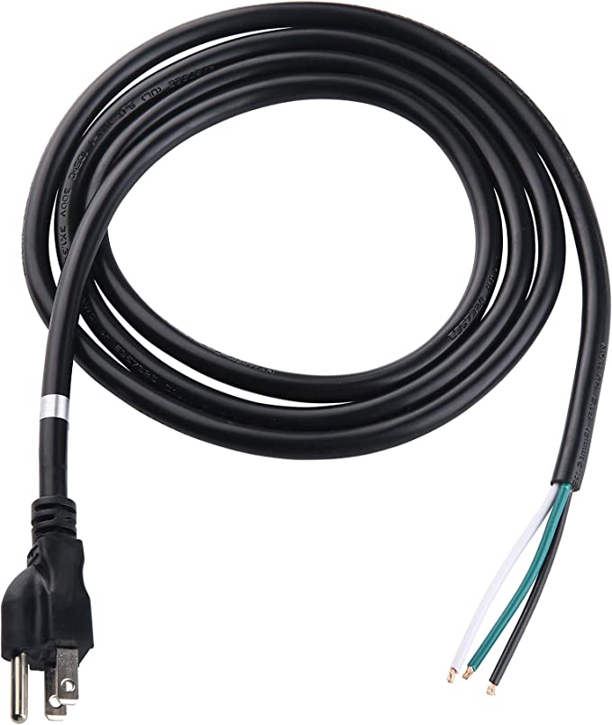 Replacement Power Cord for Pinball Machines 18AWG 10A 15ft with Stripped End