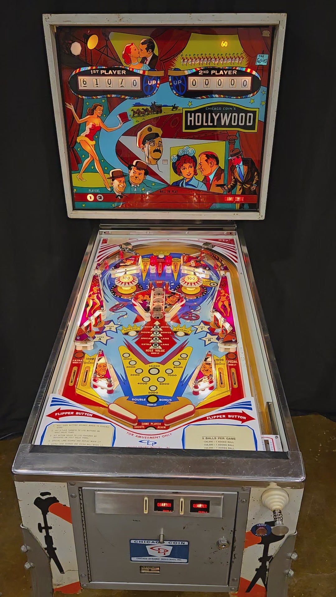 Hollywood (Refurbished) Chicago Coin 1976