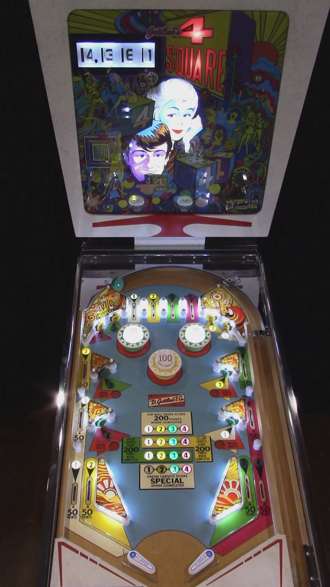 4 Square (Museum Quality Restoration) Gottlieb 1971