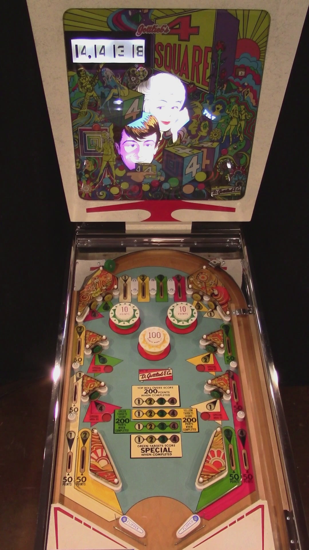 4 Square (Museum Quality Restoration) Gottlieb 1971