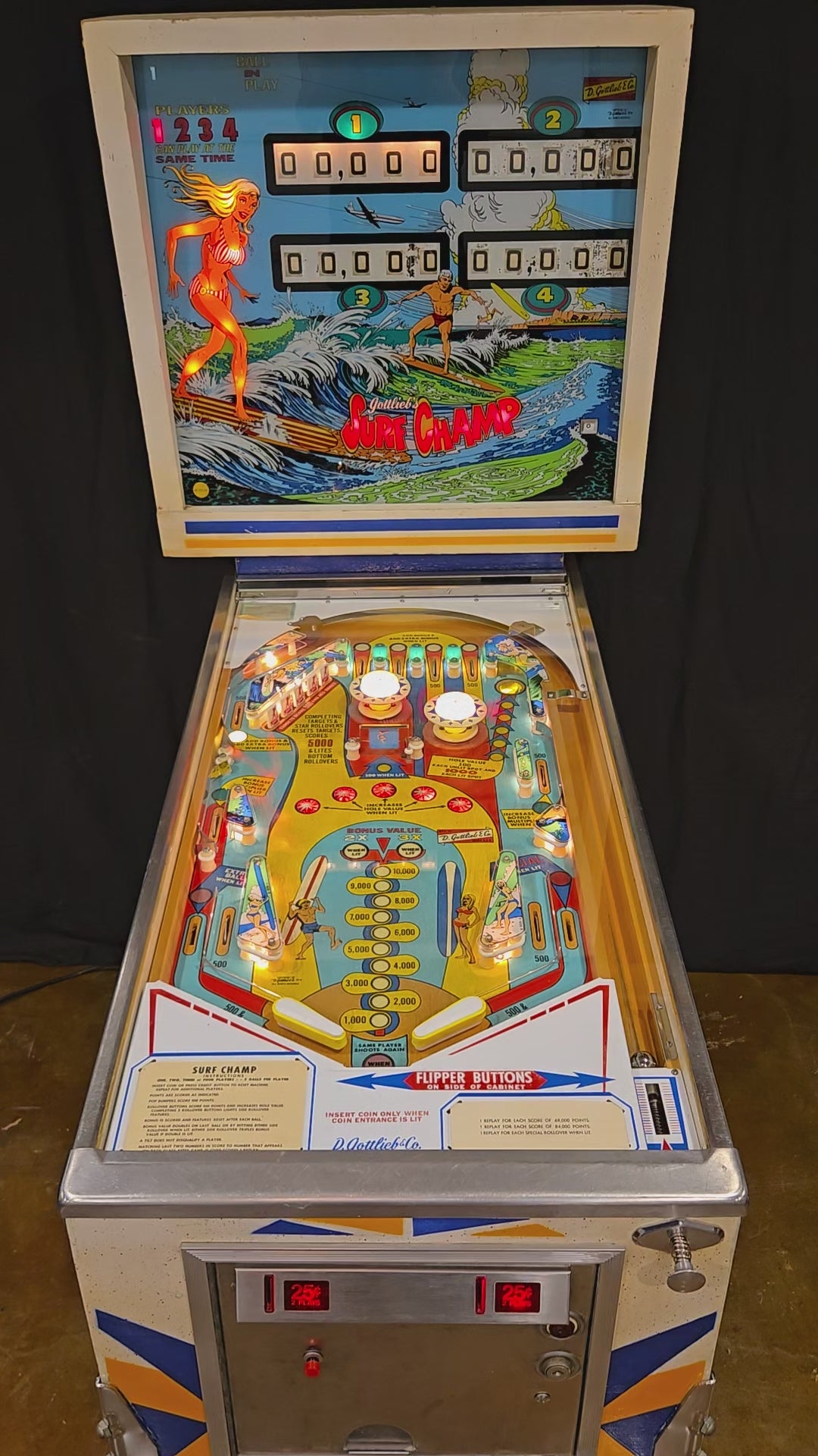 Surf Champ (Refurbished) Gottlieb 1976