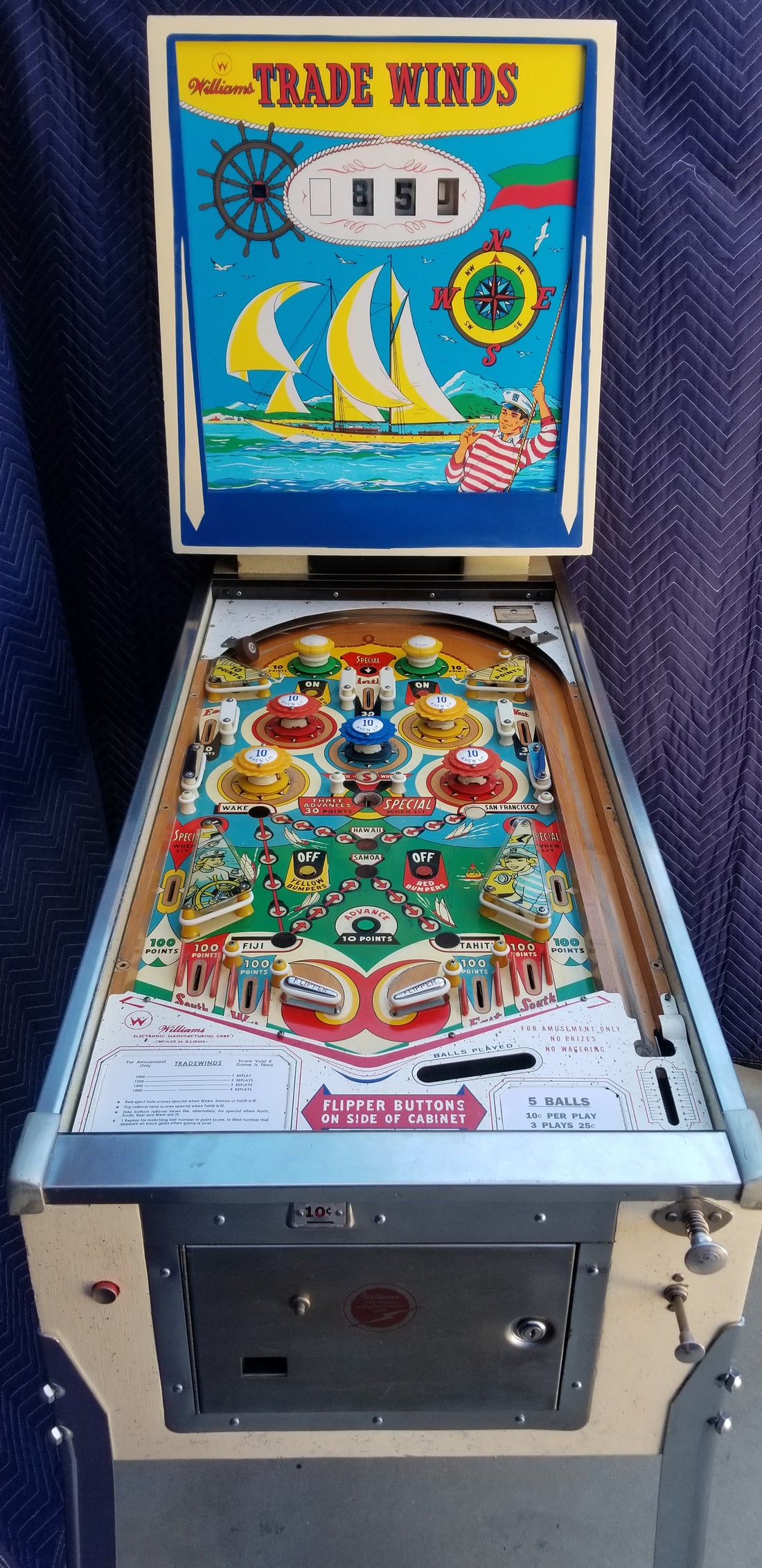 Trade Winds Williams 1962 - Pinball805