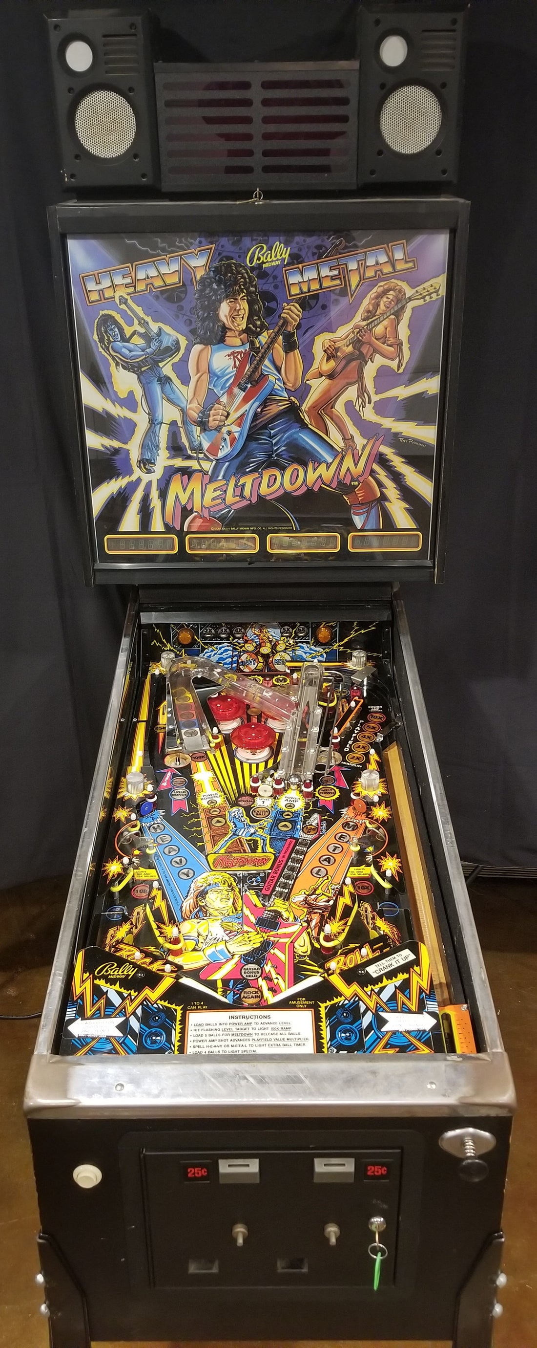 Heavy Metal Meltdown Bally Midway 1987 - Pinball805