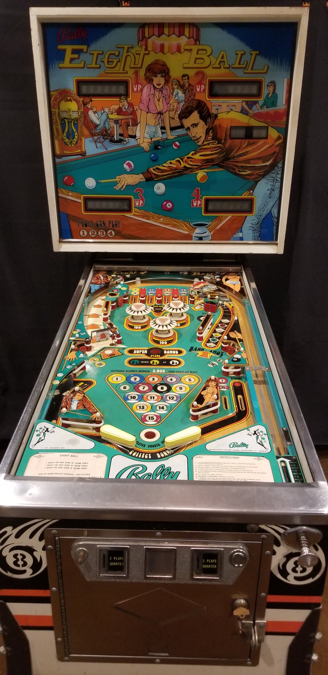 Eight Ball Bally 1977 - Pinball805 