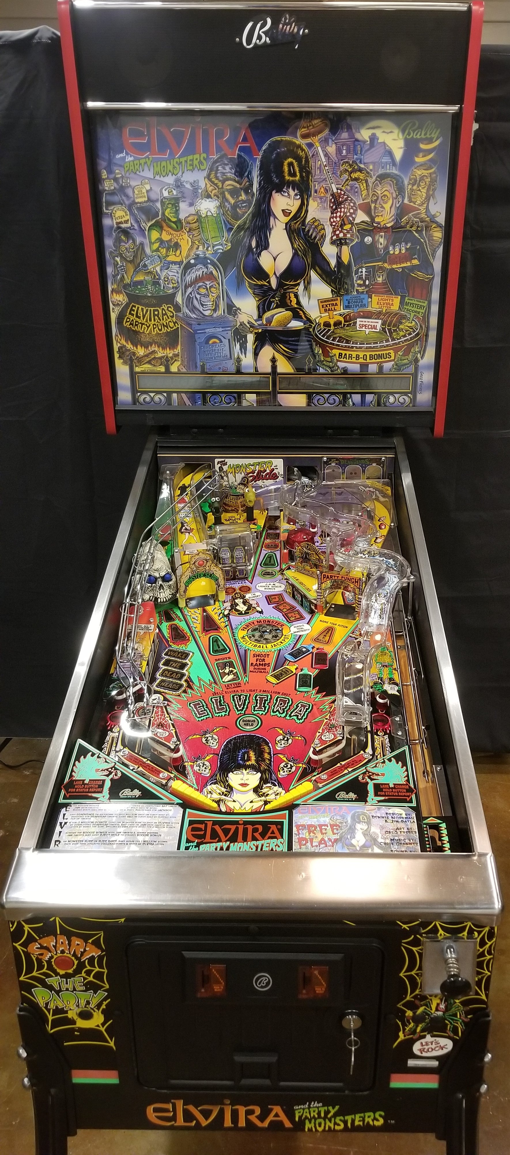 Elvira and the Party Monsters Bally 1989 - Pinball805 